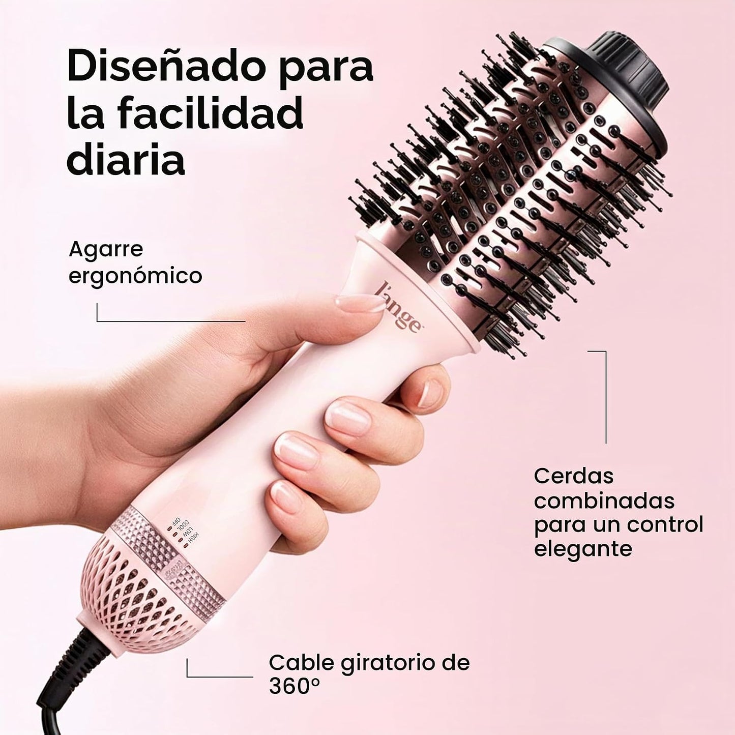 L'ANGE HAIR - Cepillo secadora de aire caliente Le Volume 2 en...