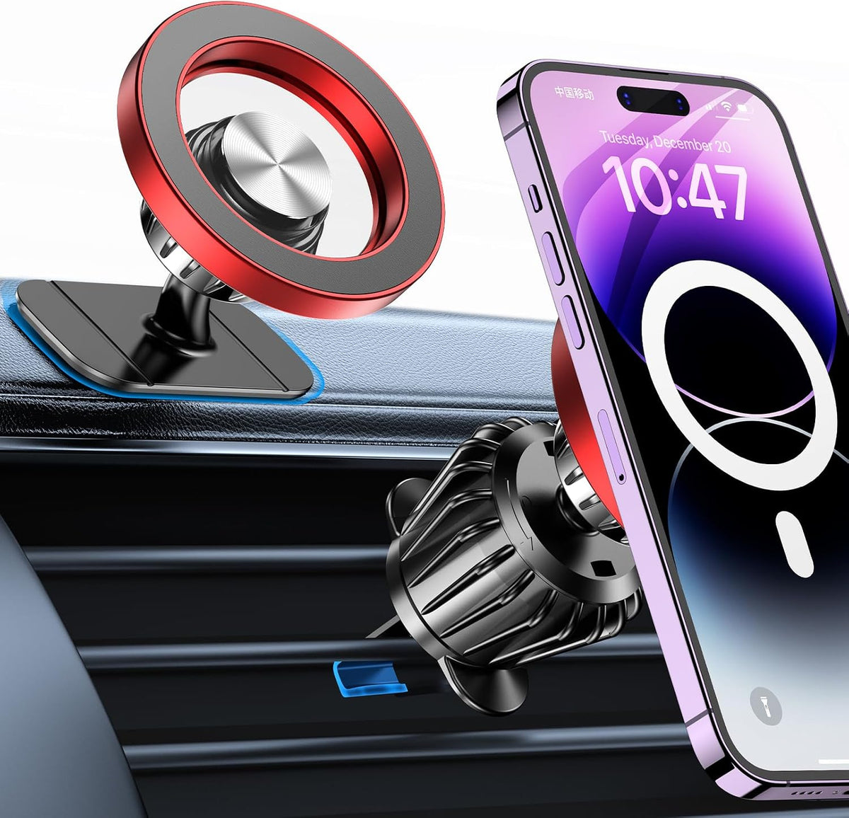 Kaistyle Soporte de coche Magsafe 20 imanes fuertes: soporte magnét...