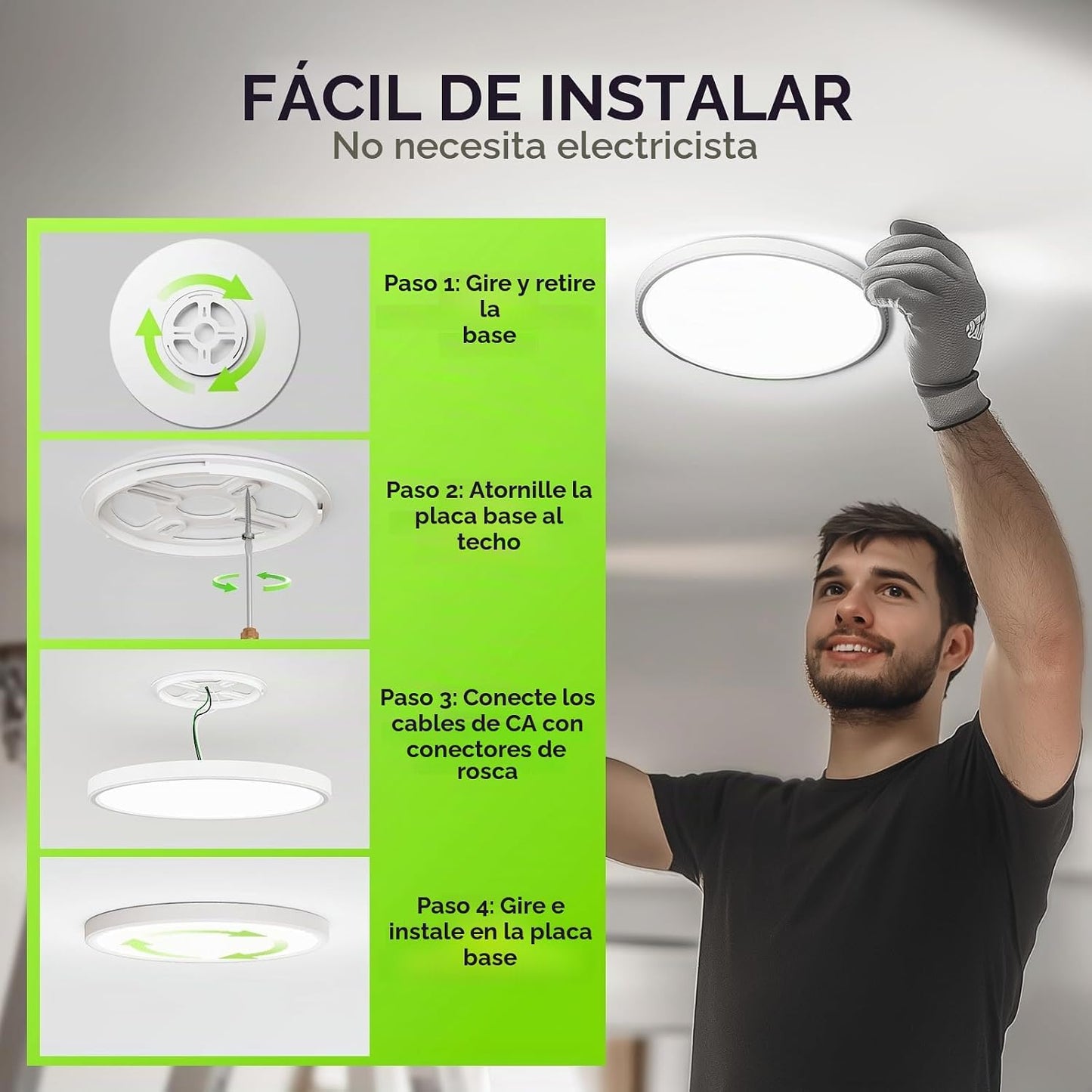 MODERN Paquete de 12 lámparas de techo LED de montaje empotrado ult...