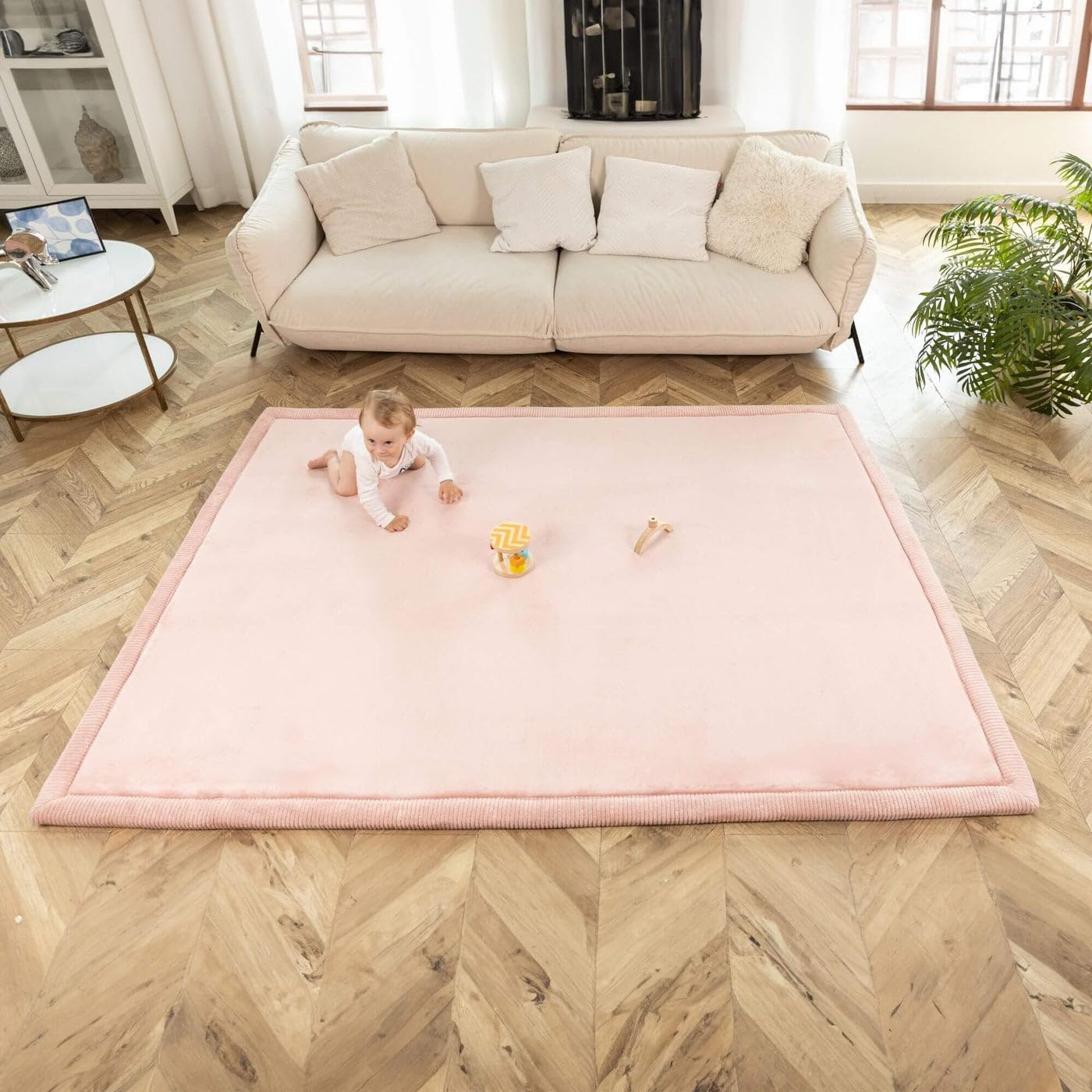 Hakuna Matte - Alfombra de terciopelo coral elegante para bebé con...