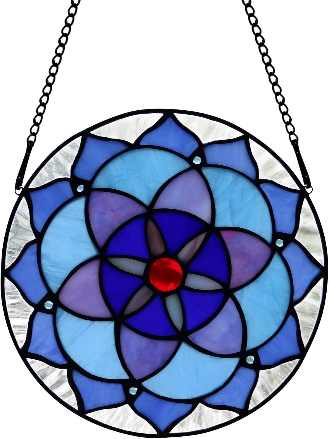 HAOSUM Decoración de flores de la vida, vitrales colgantes, regalo...