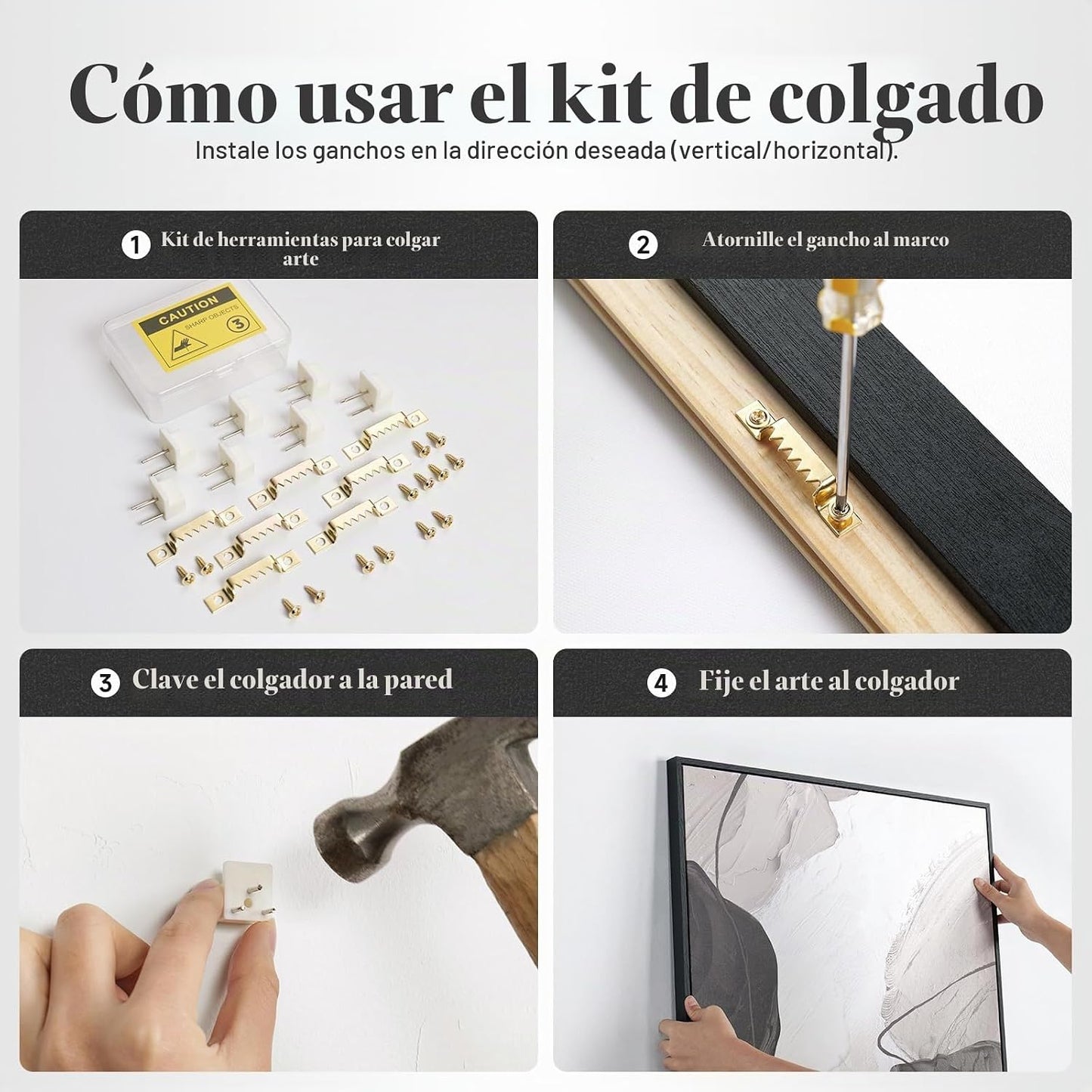 Arte de pared motivacional enmarcado para oficina, 3 piezas de 16 x...