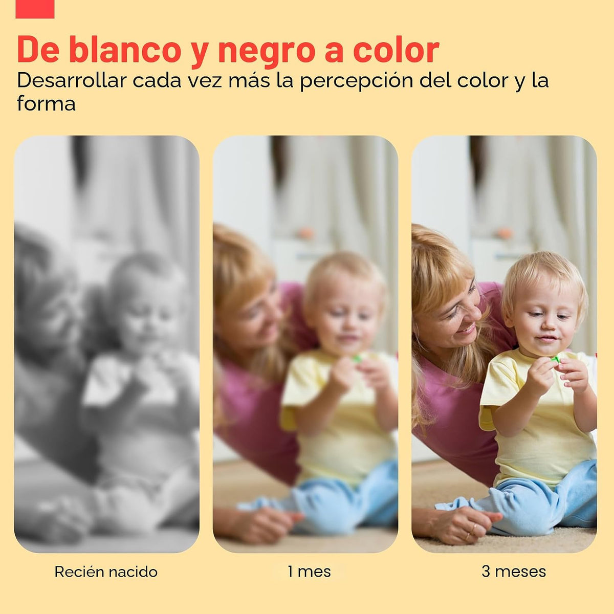 URMYWO Juguetes para Bebés en Blanco y Negro, Juguetes de Tiempo Bo...