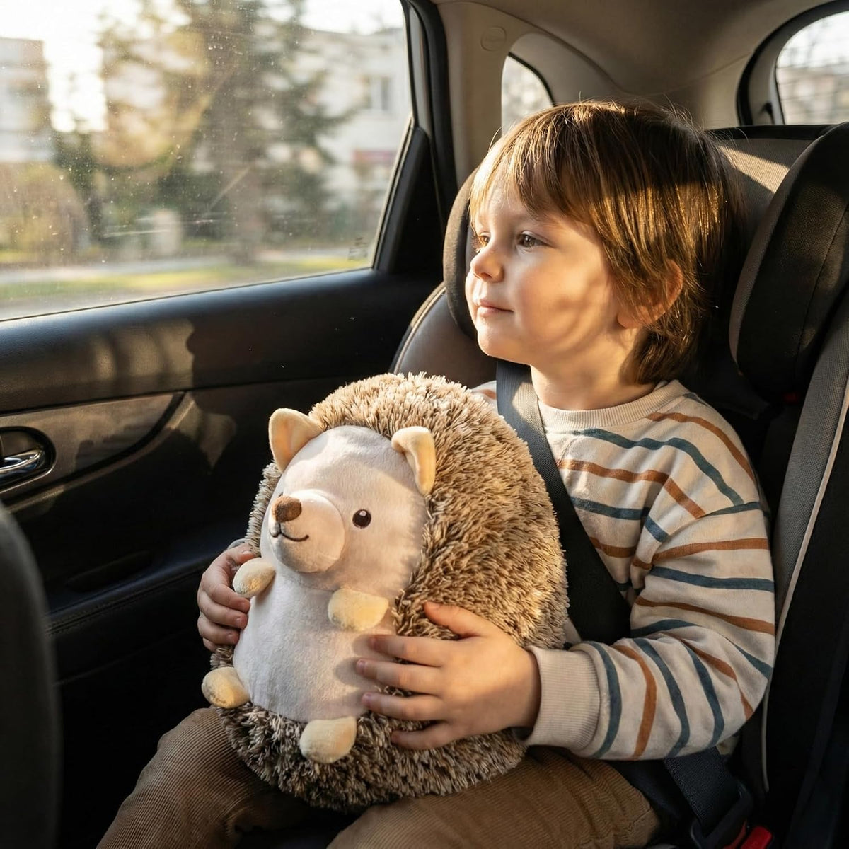 WEIGEDU Juguete de peluche de erizo, marrón, 12 pulgadas | Lindo ce...