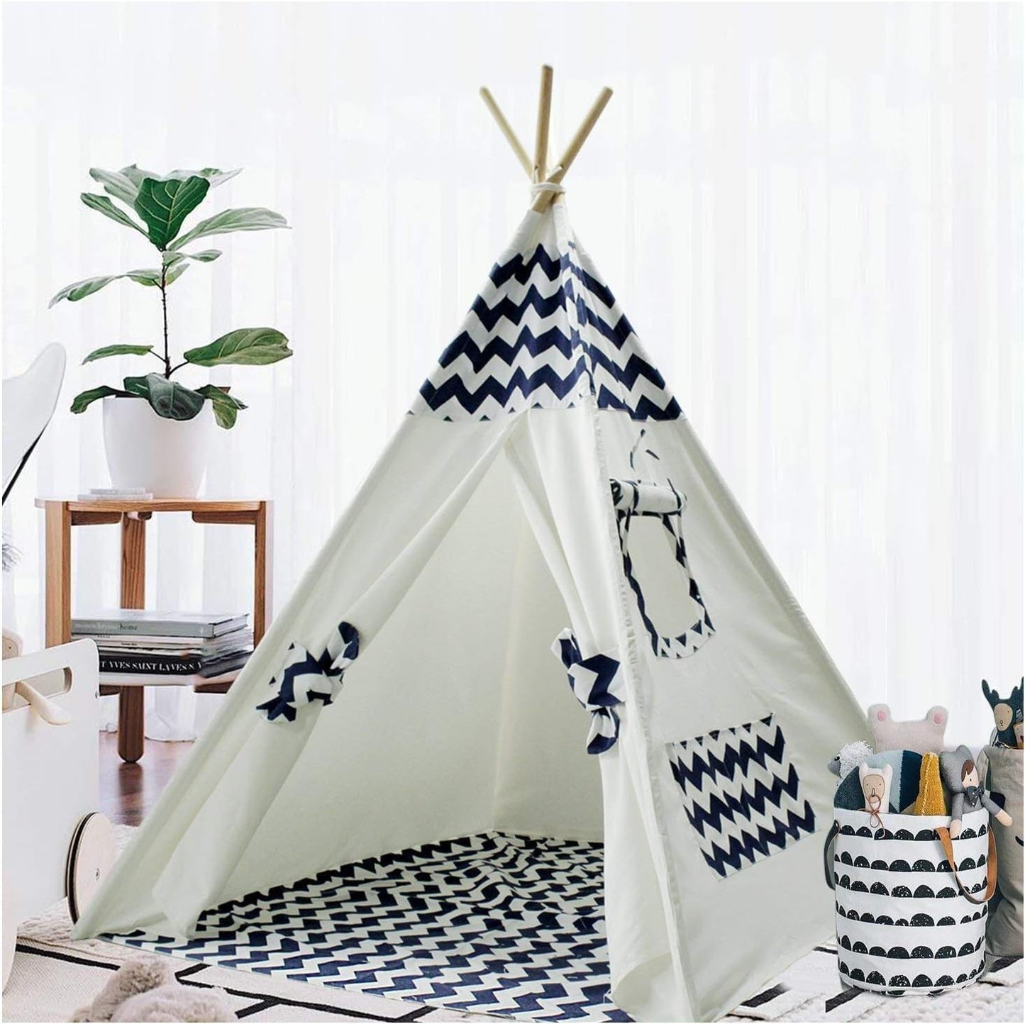 Tienda de campaña tipi para niños, tienda de campaña con alfombra,...