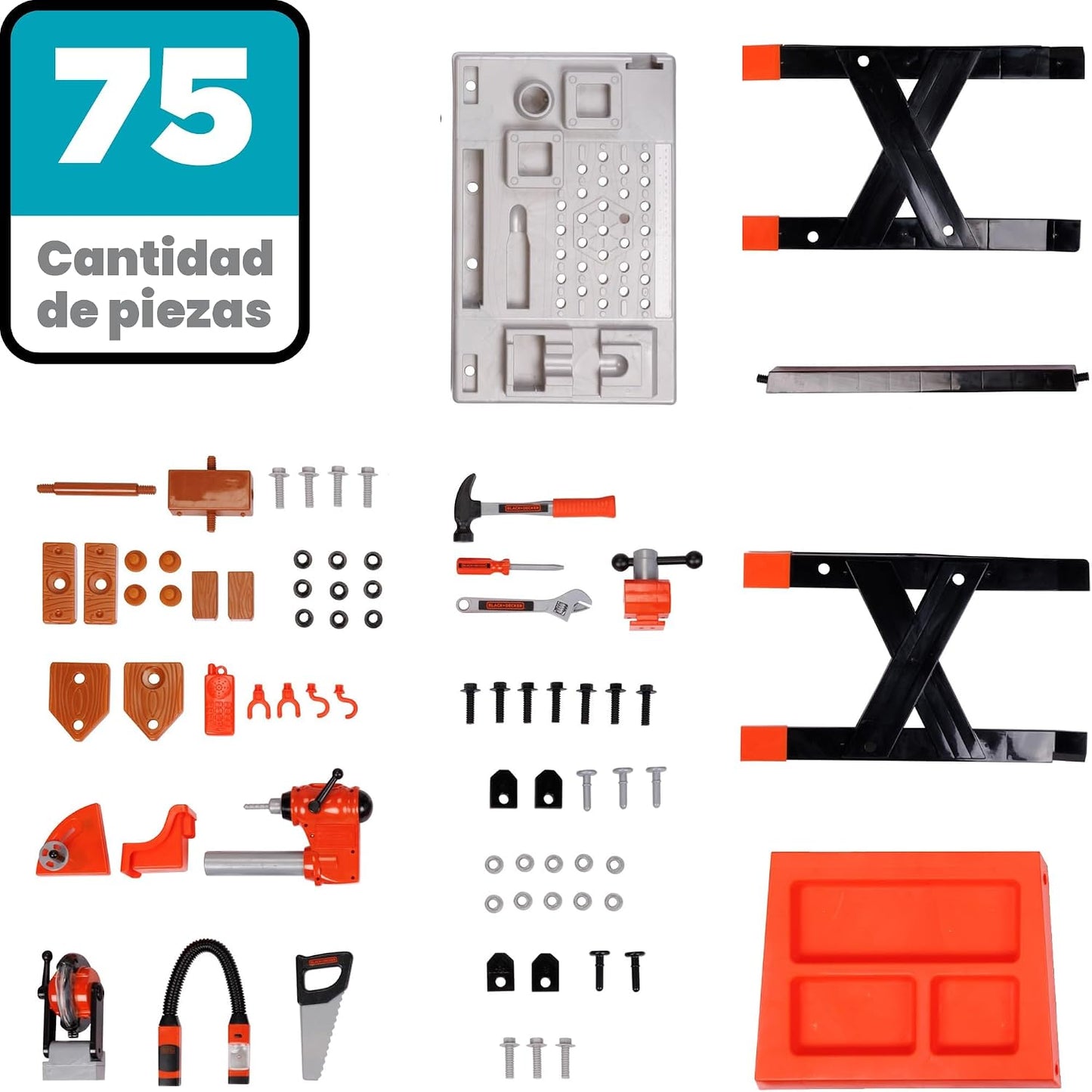 Black+Decker Banco de trabajo para niños - Taller de herramientas e...