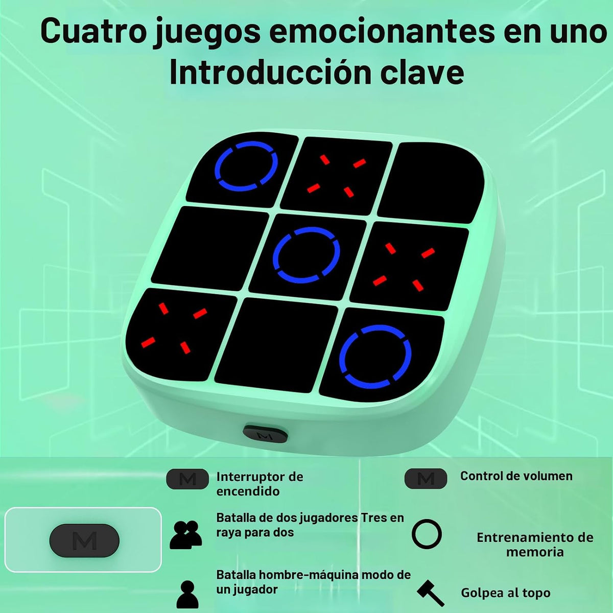 Tic-Tac-Toe Bolt Game, Consola de Juegos de Rompecabezas Portátil 4...