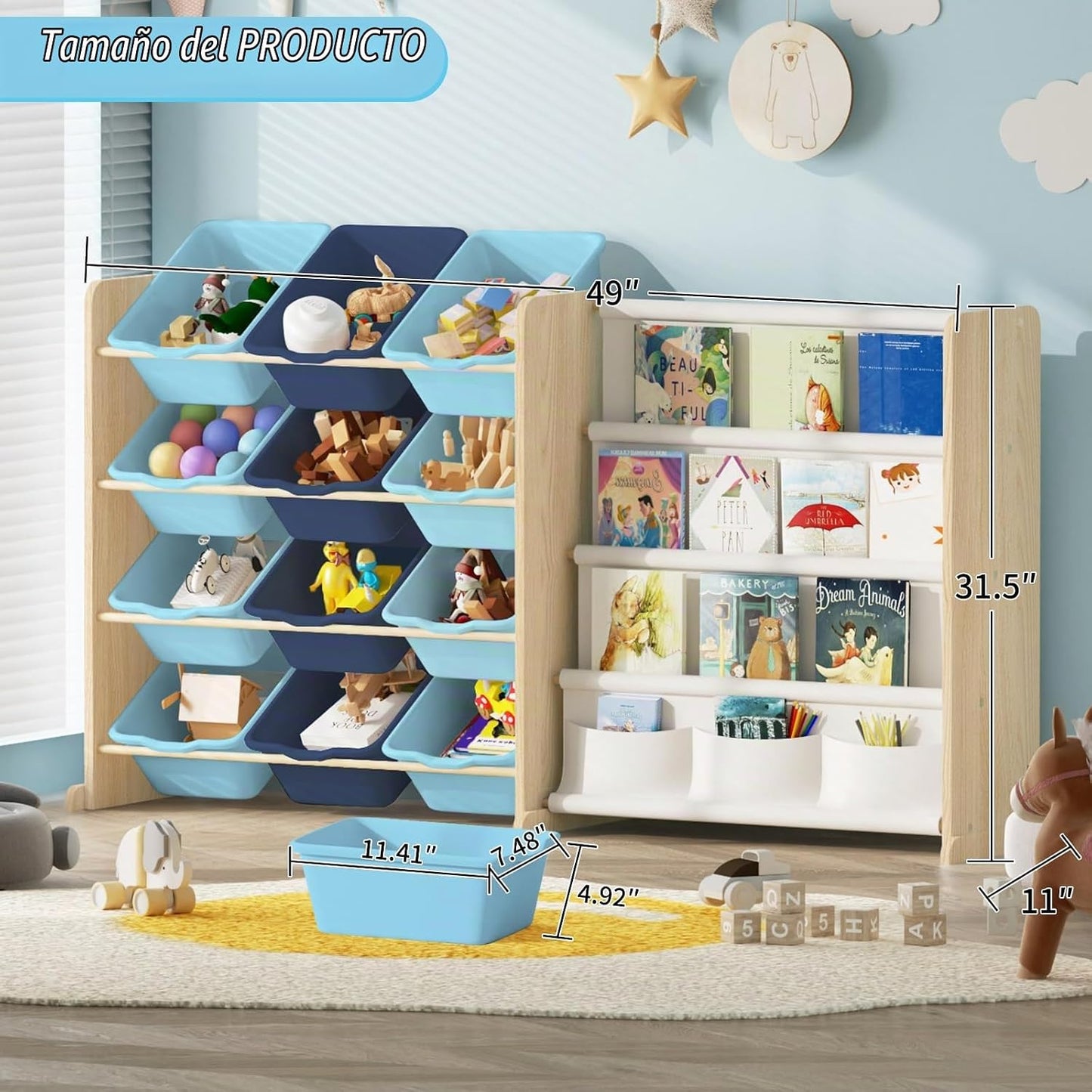 EXPERLAM Organizador de Almacenamiento de Juguetes para Niños - Alm...