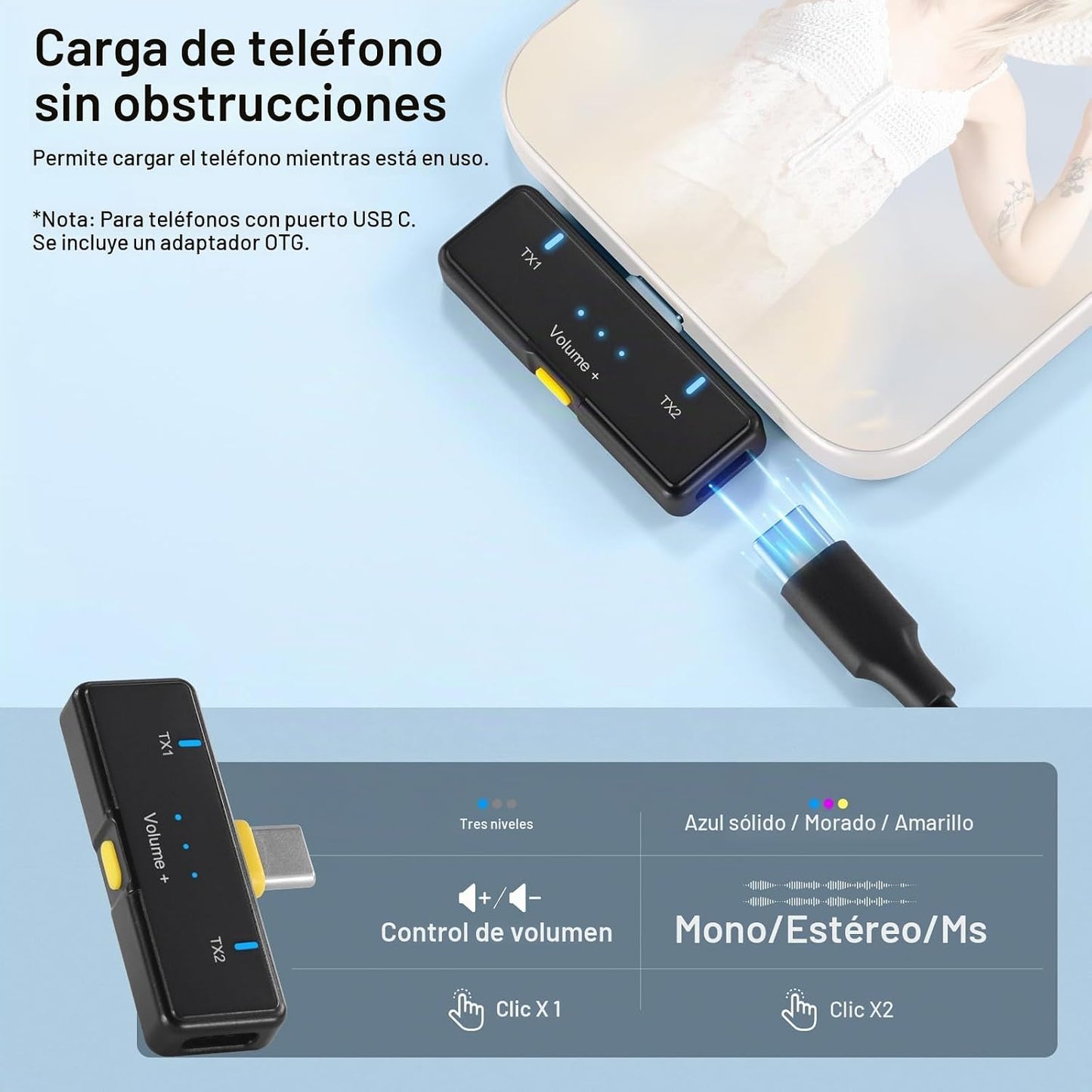 NEEWER KM23C - Micrófono de solapa inalámbrico AI compatible con iP...
