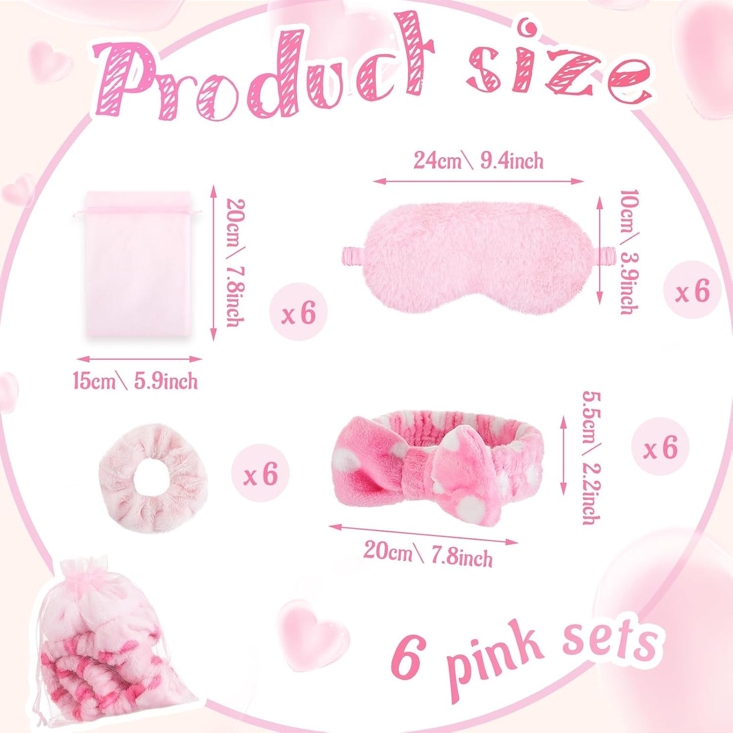 Fanfanwin 36 piezas de suministros de fiesta de pijamas para niñas,...
