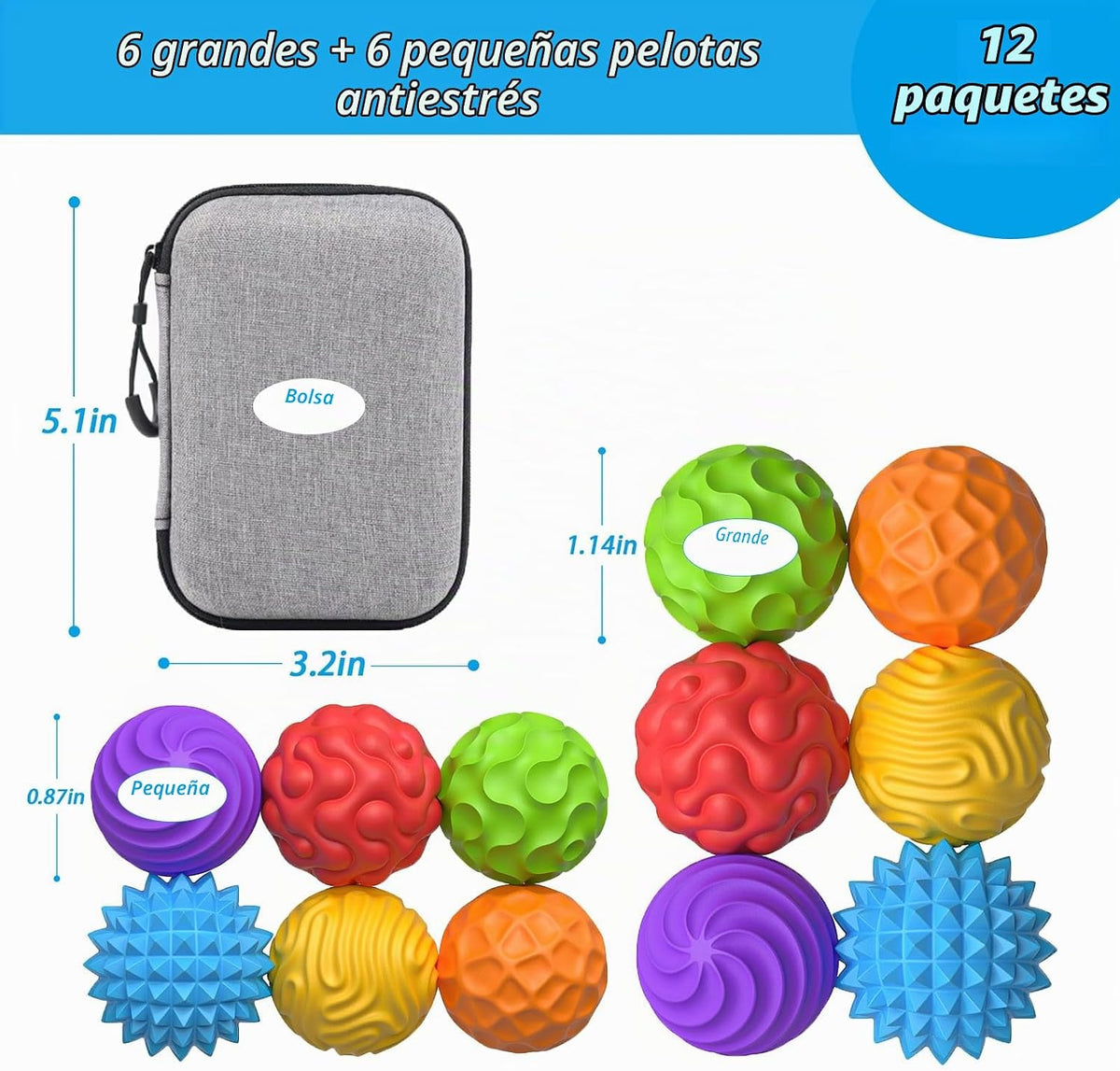 FNASKLEI Juguetes sensoriales para adultos, bolas magnéticas, paque...
