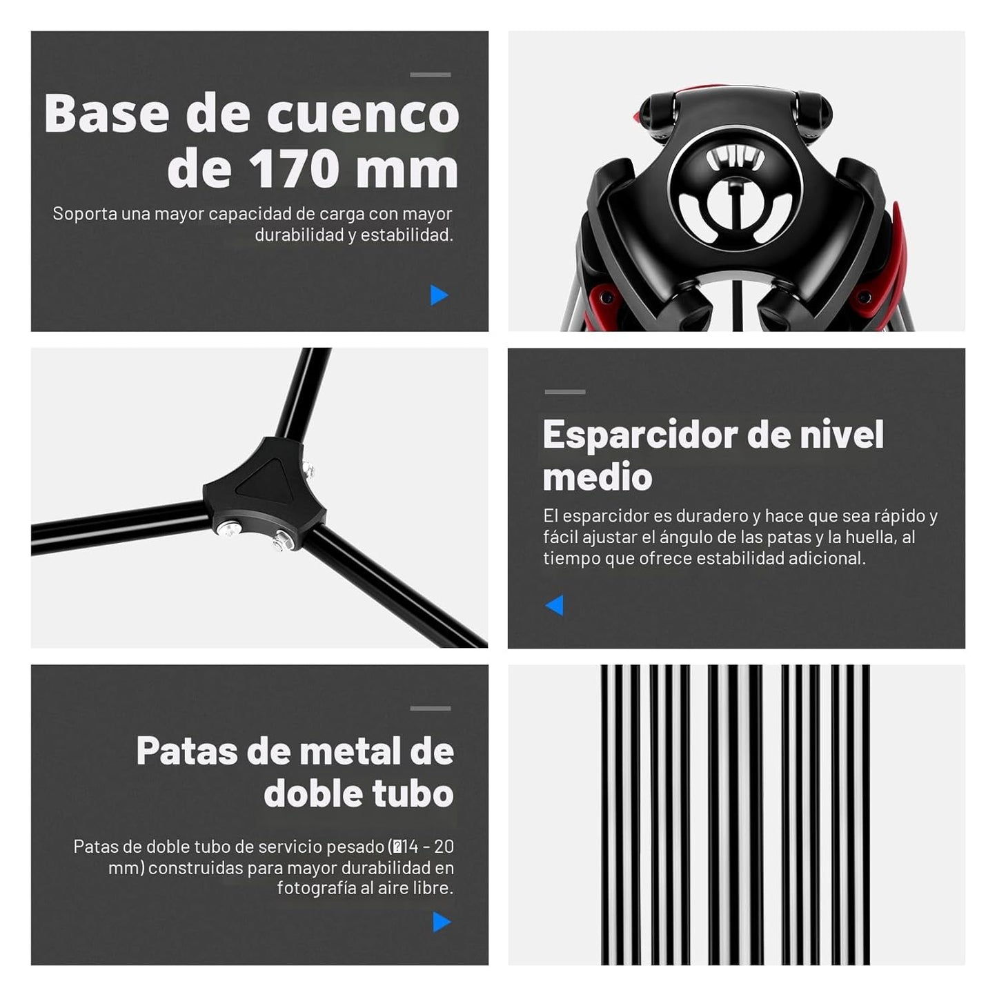 NEEWER Trípode de Video de 79"\/200cm, Soporte de Trípode de Cá...