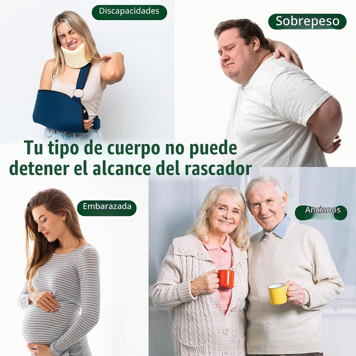 Renook 3 rascadores de espalda, 17 pulgadas, fuertes y resistentes,...