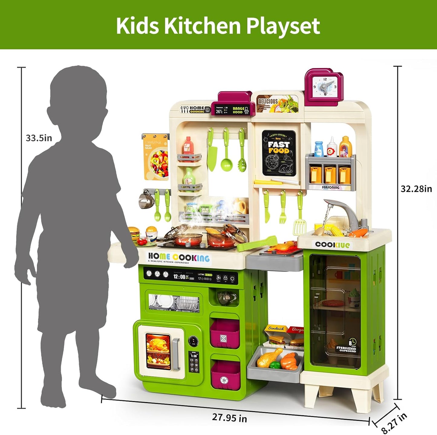 Pupu Pig - Juego de cocina para niños, juguete de cocina para niños...