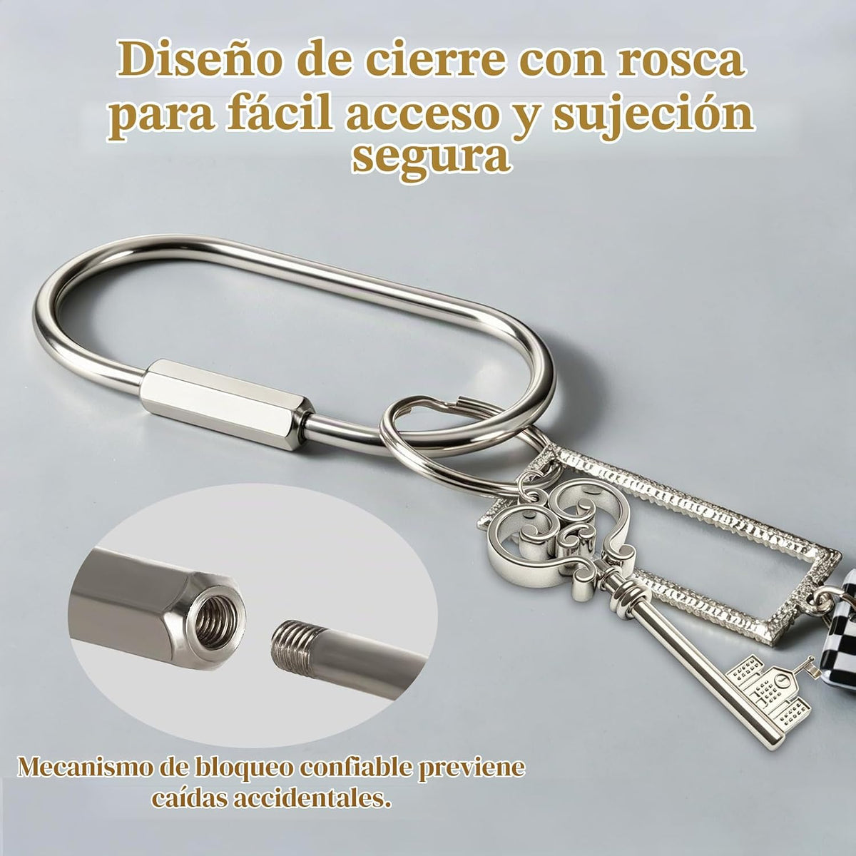 Muitcdo Anillos de Llavero de Latón a Granel, Organizador de Llaver...