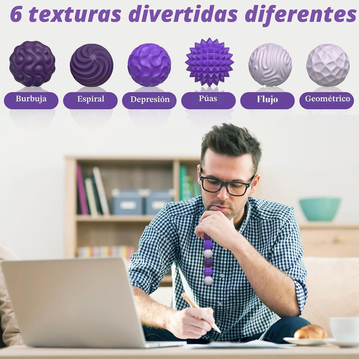 Bolas Magnéticas de Silicona, Juguetes para Personas Inquietas para...