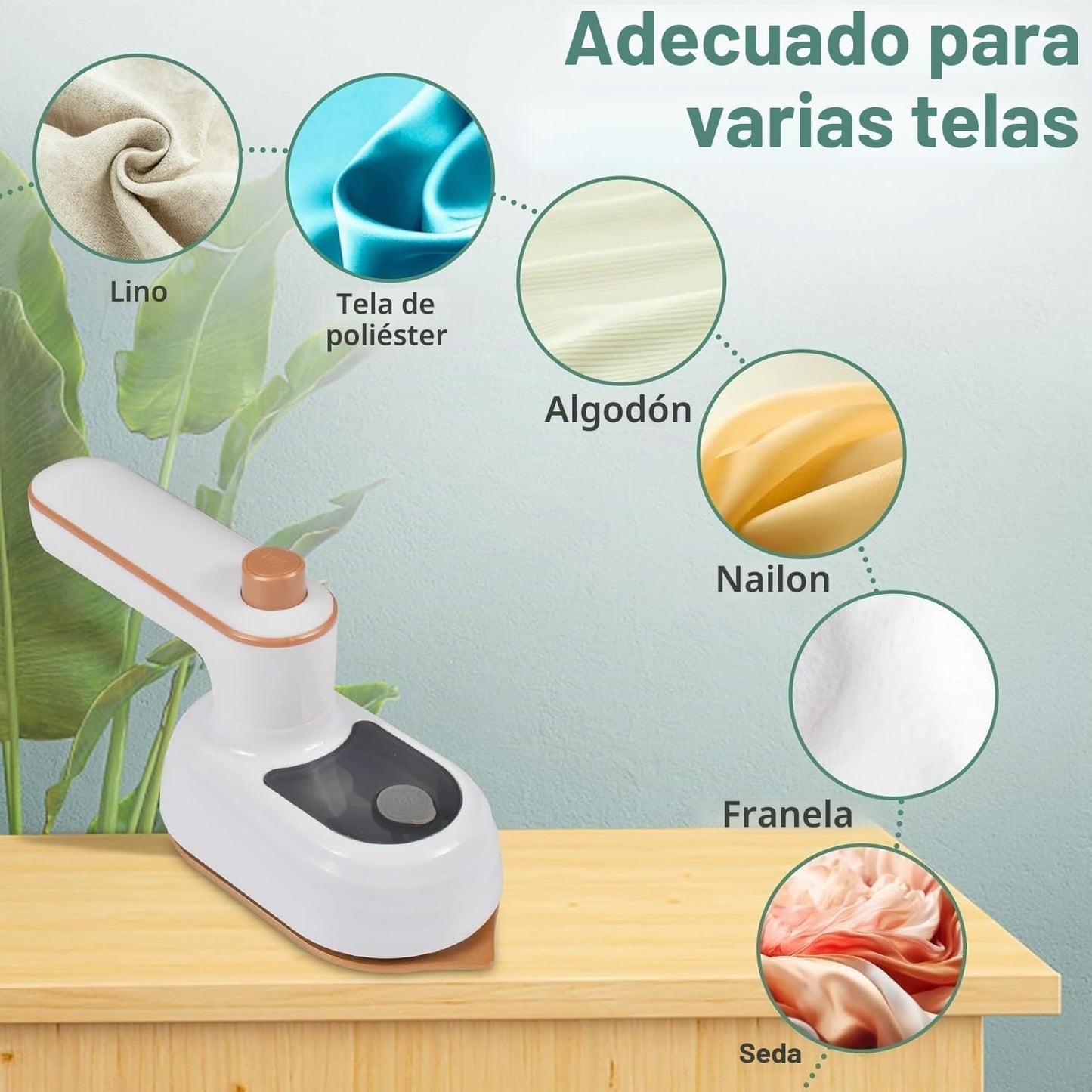 Plancha de viaje para ropa, mini máquina de planchar de mano se pue...