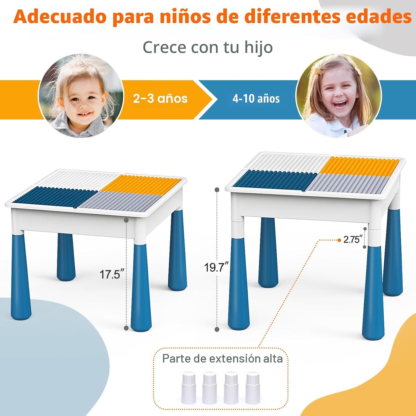 Arscniek Mesa de actividades para niños pequeños 7 en 1, juego de m...