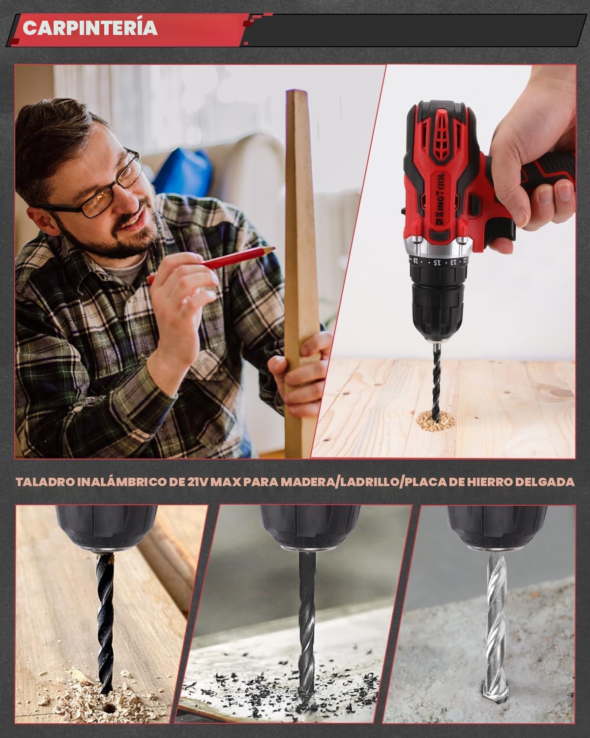 KINGTOOL Kit de herramientas para el hogar, kit de herramientas de...