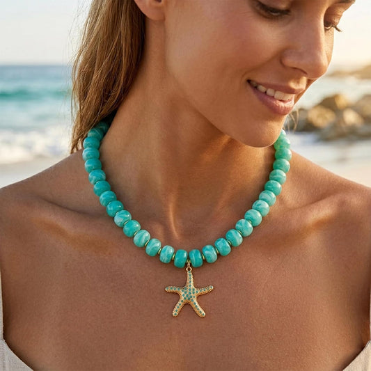 WOWORAMA Collar de playa de verano para mujer, coloridos collares d...