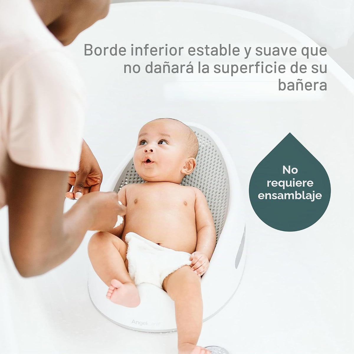 Angelcare Soft-Touch - Soporte de baño para bebé, color gris | El s...