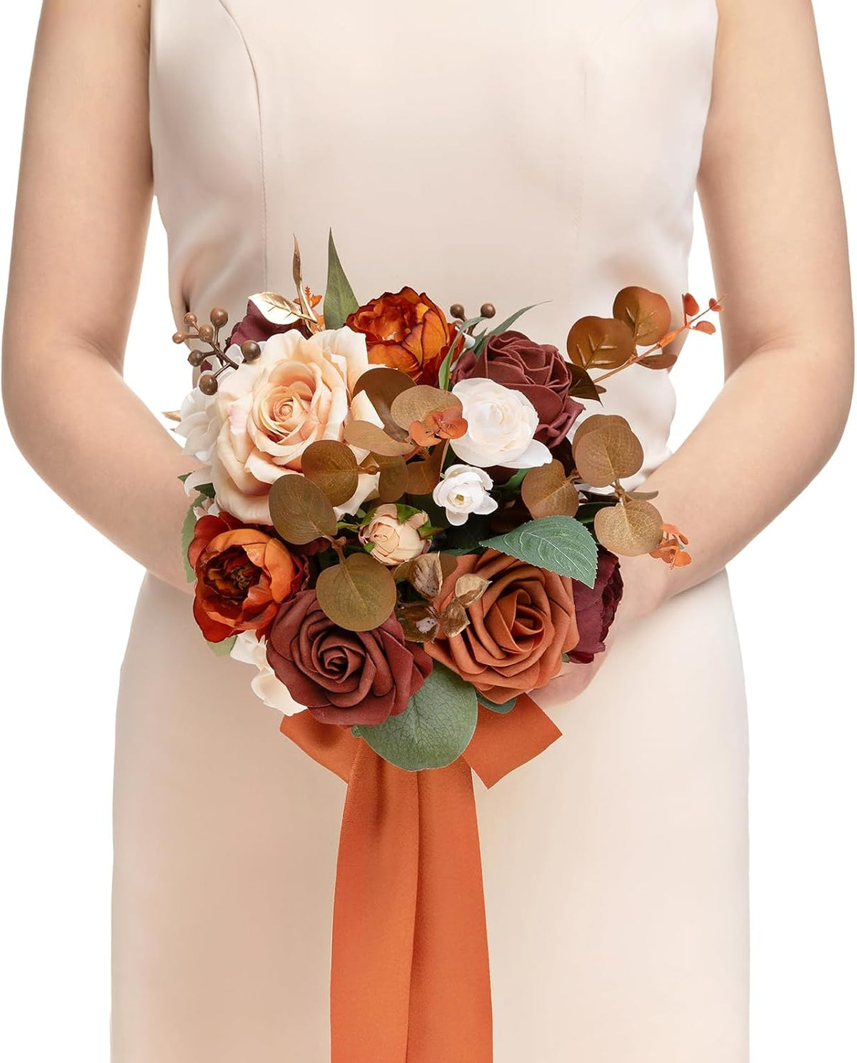 Ling's Moment - Ramo de flores artificiales para novia, ceremon...