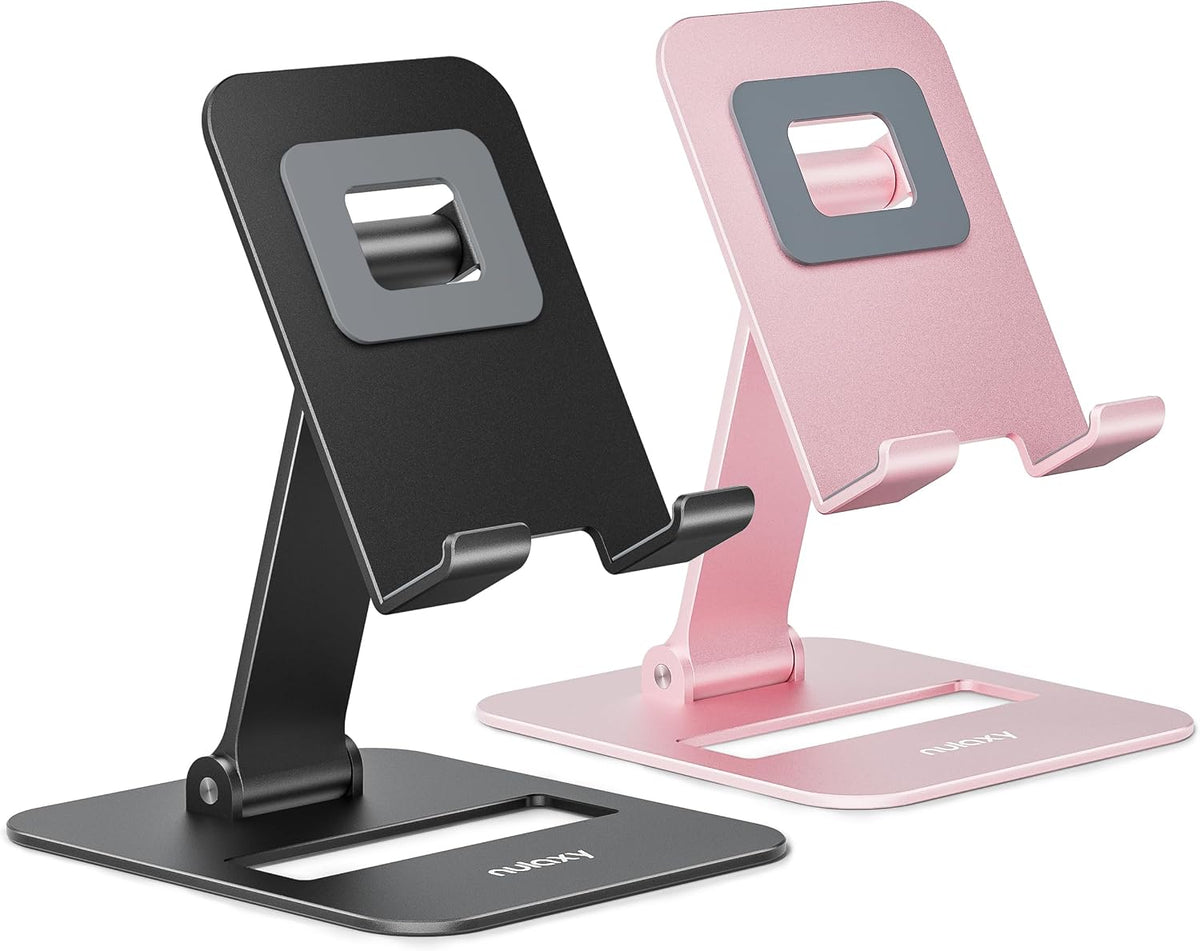 Nulaxy Paquete de 2 soportes plegables dobles para teléfono celular...