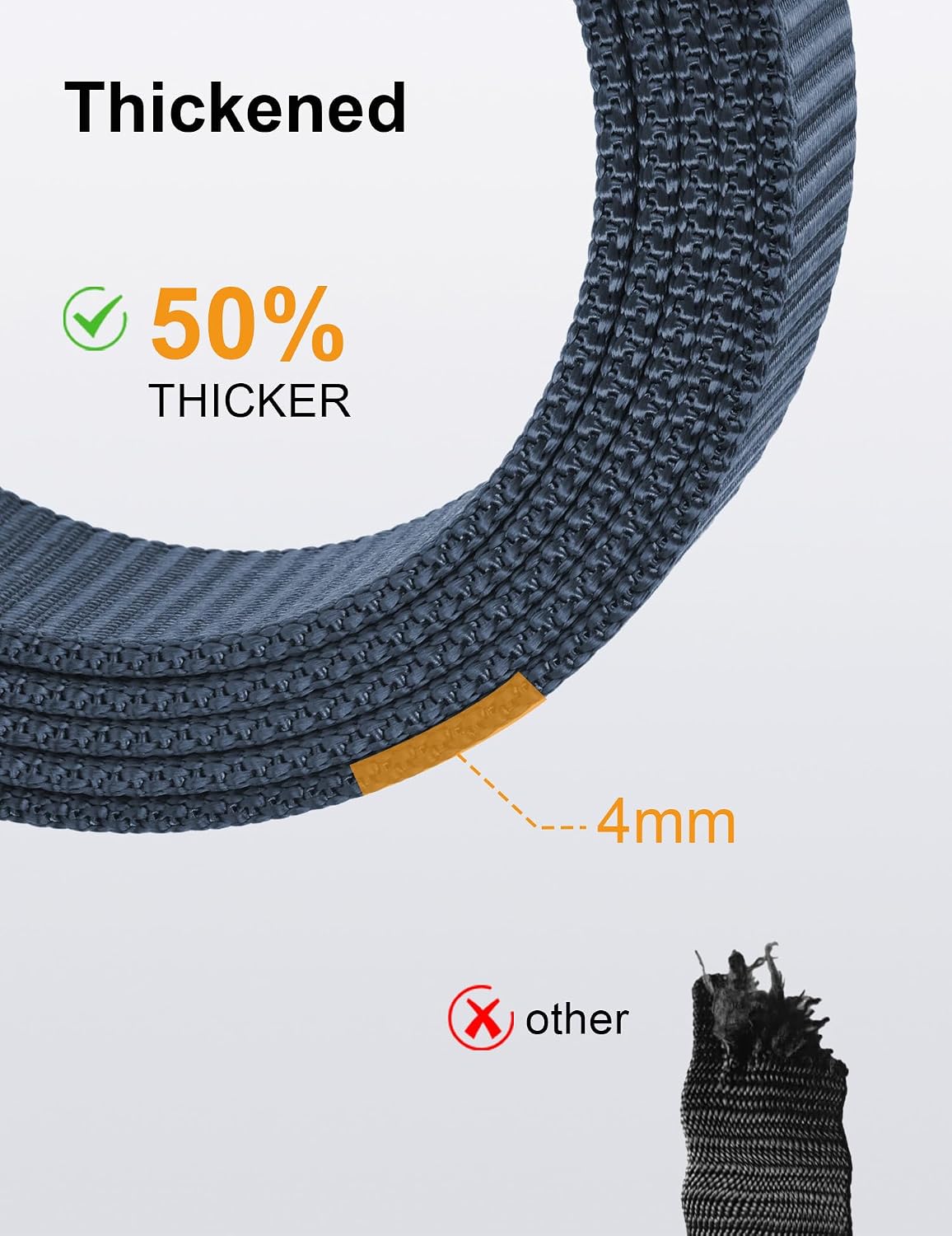 JUKMO - Cinto de nailon con trinquete de 1.5" para hombre, cint...
