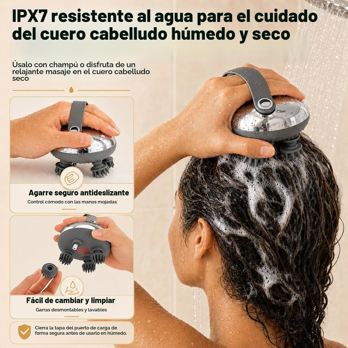 Melonsun Masajeador eléctrico para cuero cabelludo, 2 juegos de gar...