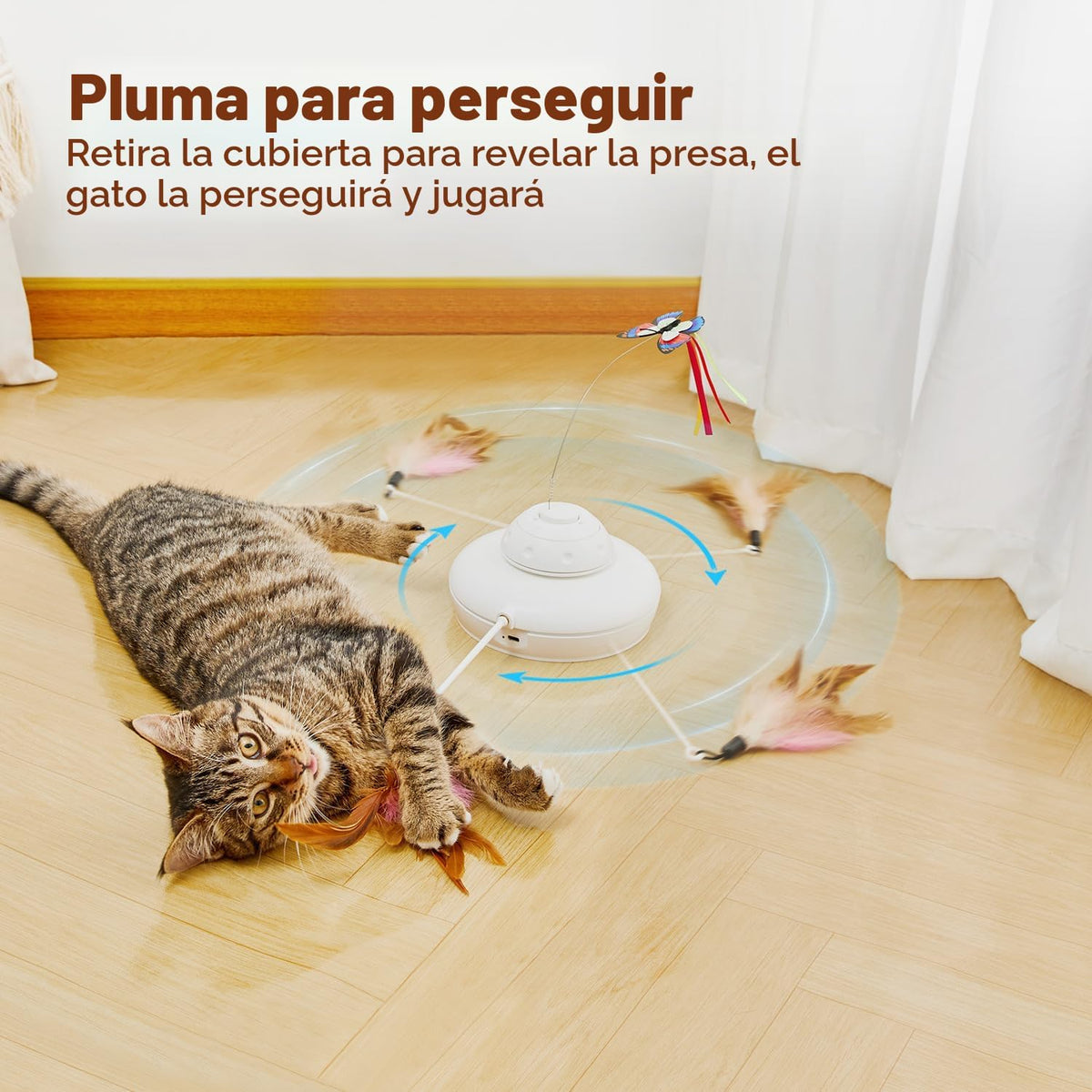 Juguetes para gatos Potaroma recargables, 3 en 1 busca y esconde pa...