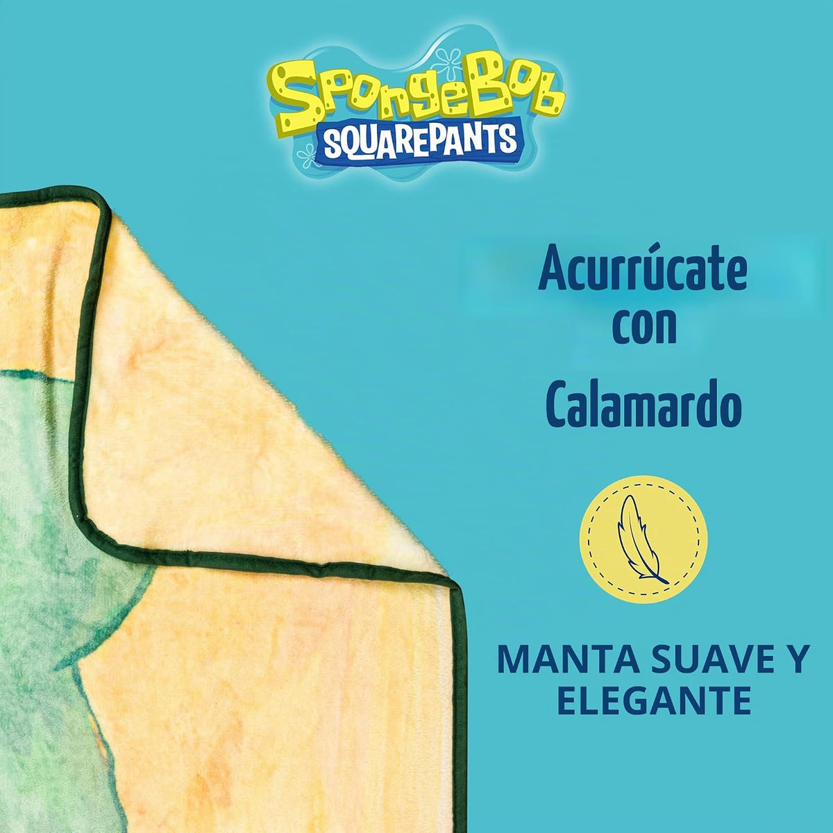 Silver Buffalo - Manta de forro polar con arte de Calamardo de Bob...