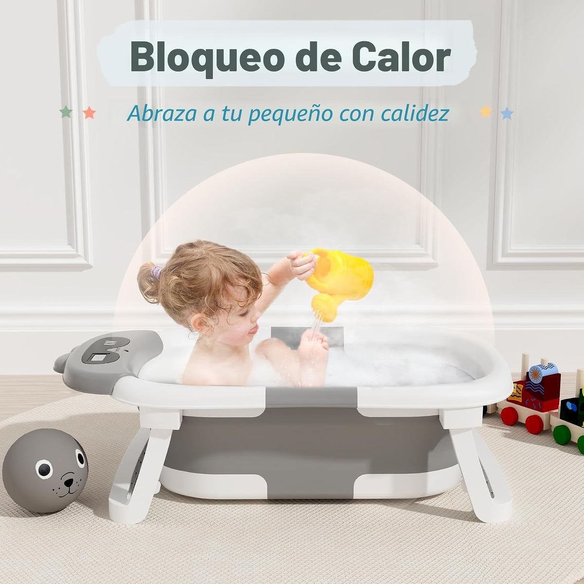 AVIDOR Bañera para bebé, bañera plegable para recién nacidos a niño...