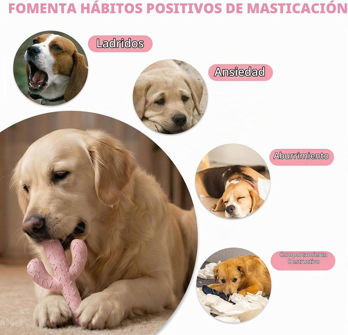 MewaJump Juguetes masticables para perros, juguetes de goma resiste...