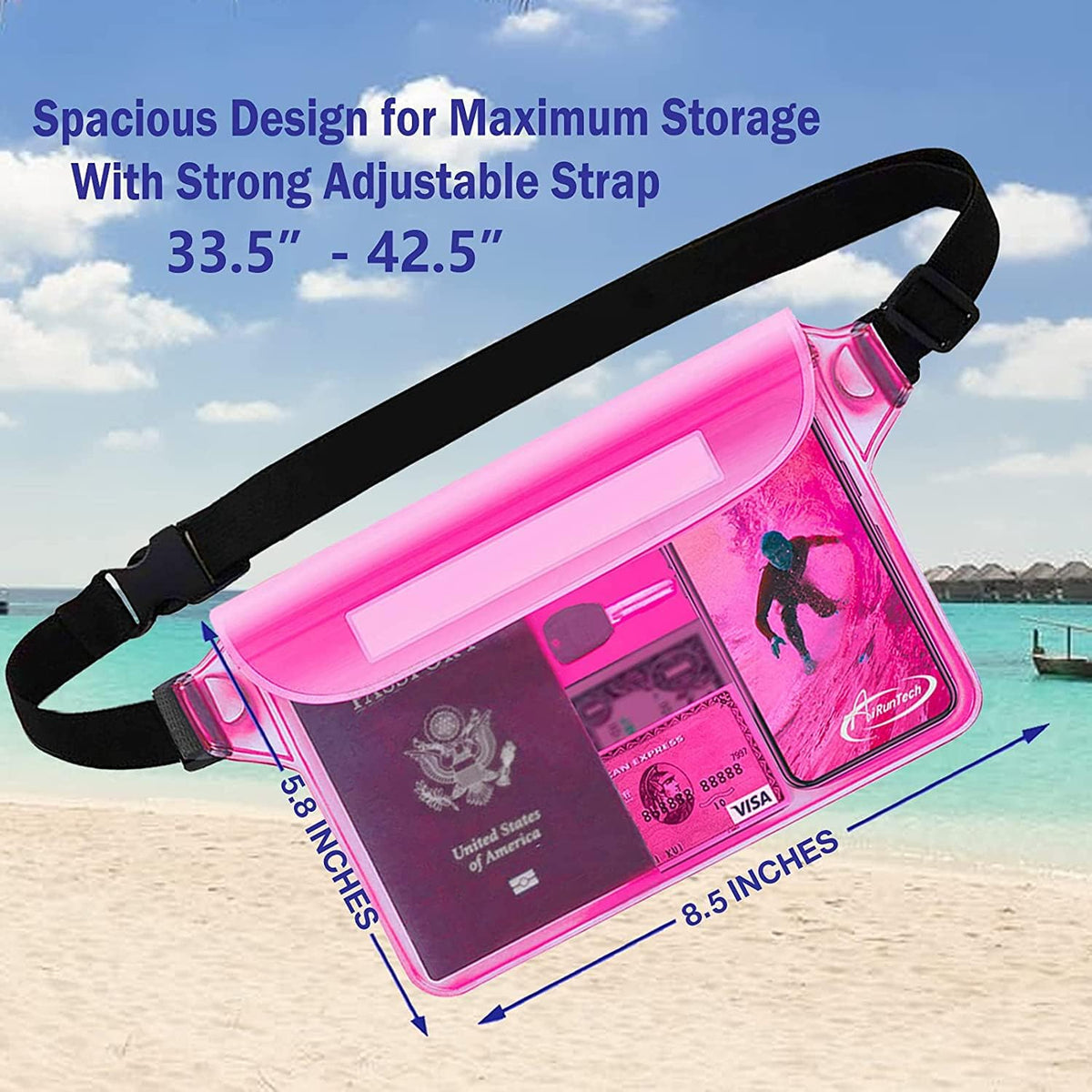 AiRunTech Bolsa impermeable con correa para la cintura (paquete de...