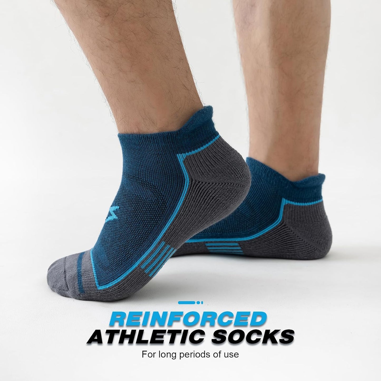 Cirorld Calcetines deportivos de algodón para hombre, acolchados y...