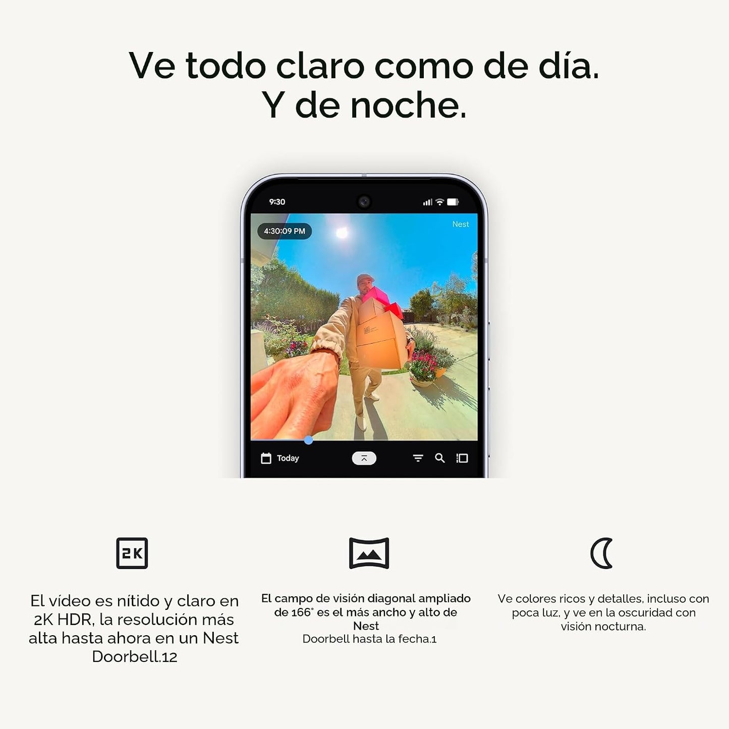 Timbre de video Nest de Google (con cable, 3.ª generación) - Video...