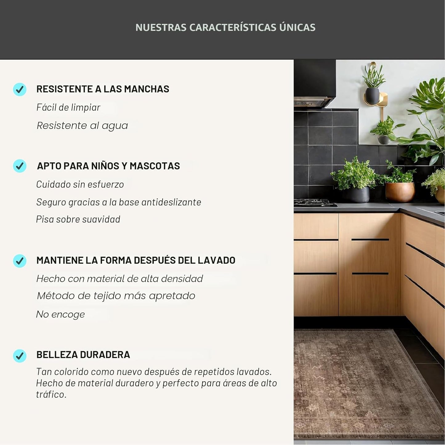 Hazo Haus - Alfombra Boho Marrón Taupe para Sala de estar de 2,44 x...