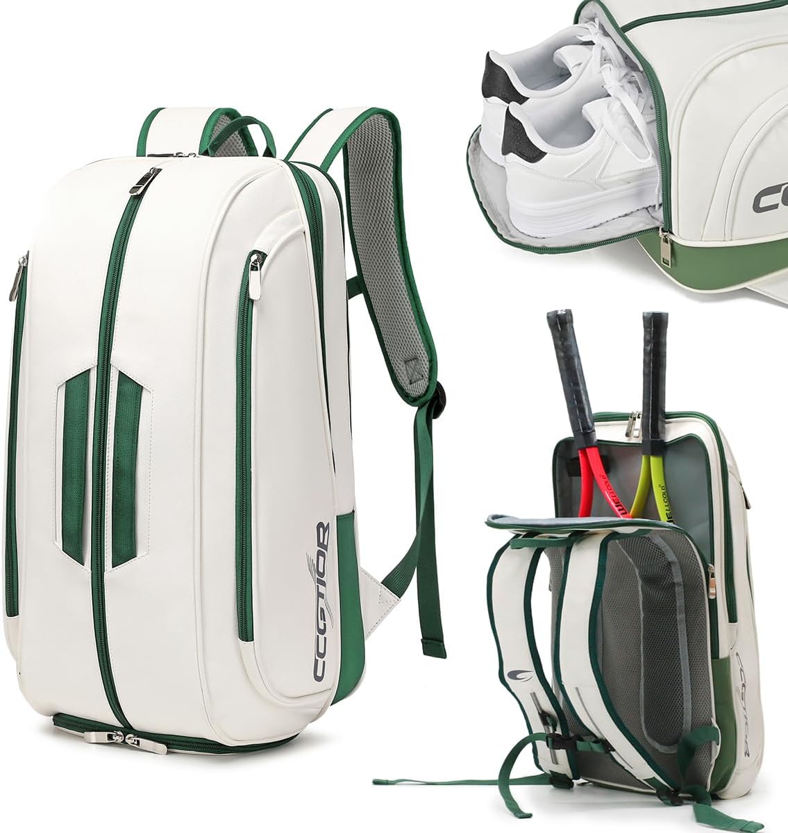 CCGTIOR Bolsa para Raqueta De Tenis Mochila Pickleball Padel con Co...