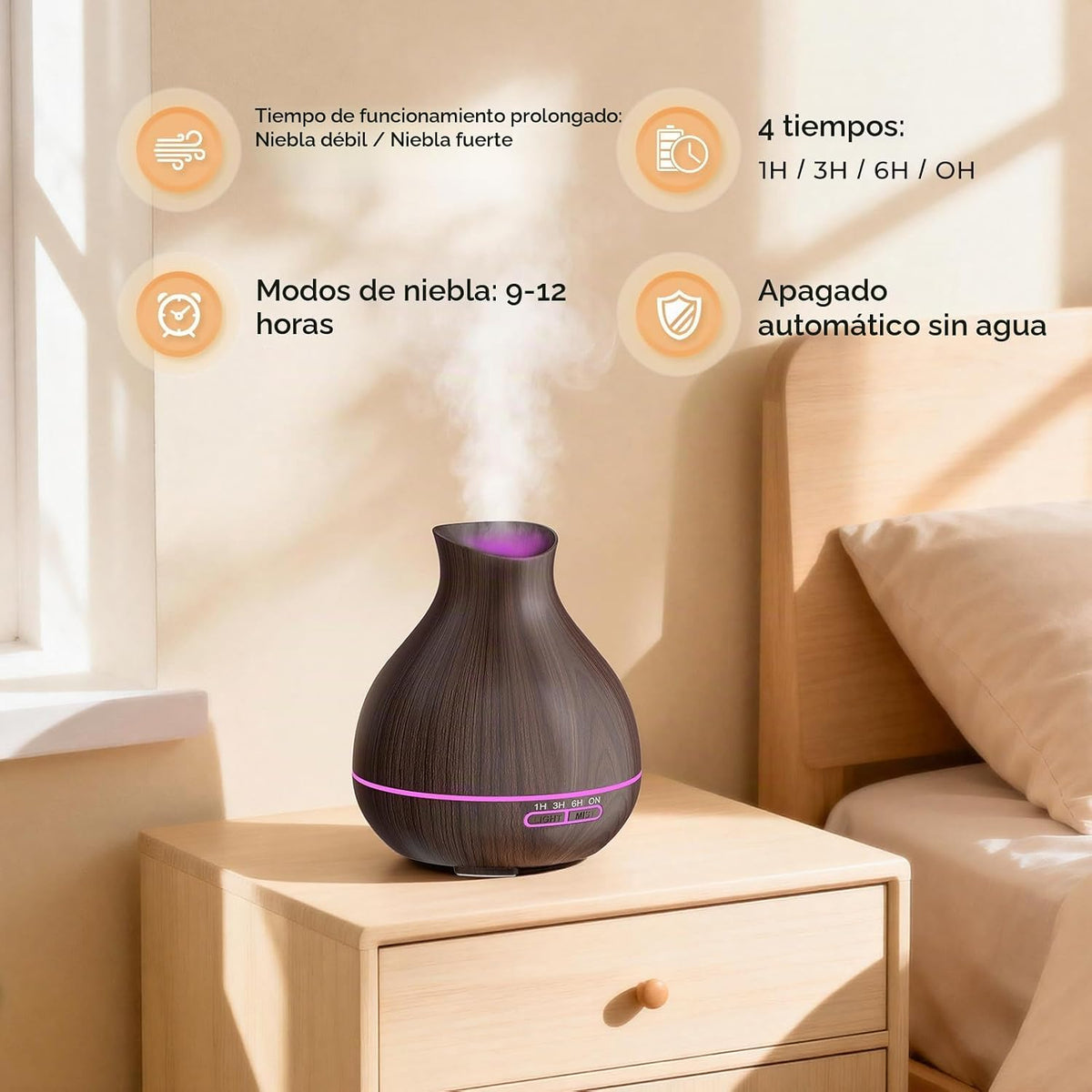 BZseed Difusor de aceite esencial para aromaterapia, humidificador...