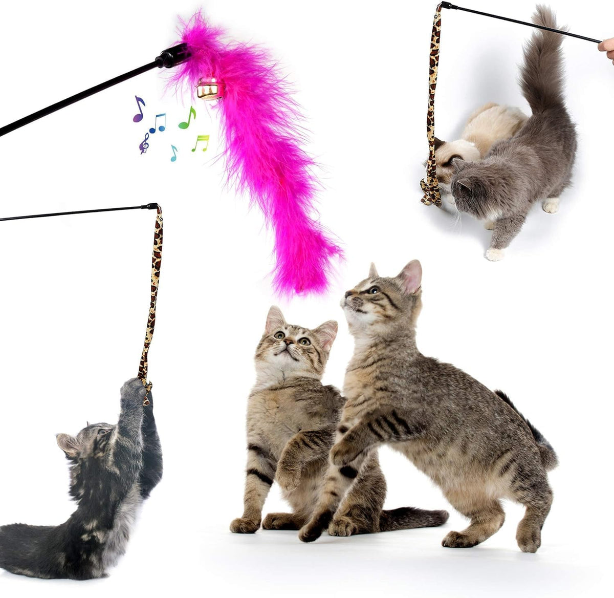 AILUKI 35 PCS Surtidos de juguetes para gatos y gatitos, variedad d...