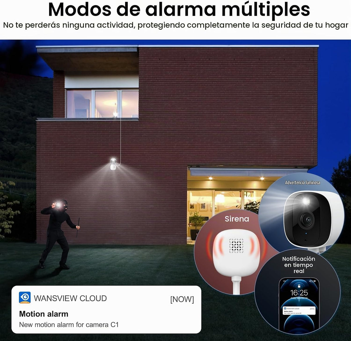 AOQEE Cámaras 2K para Seguridad del Hogar - Cámara para Exteriores\...
