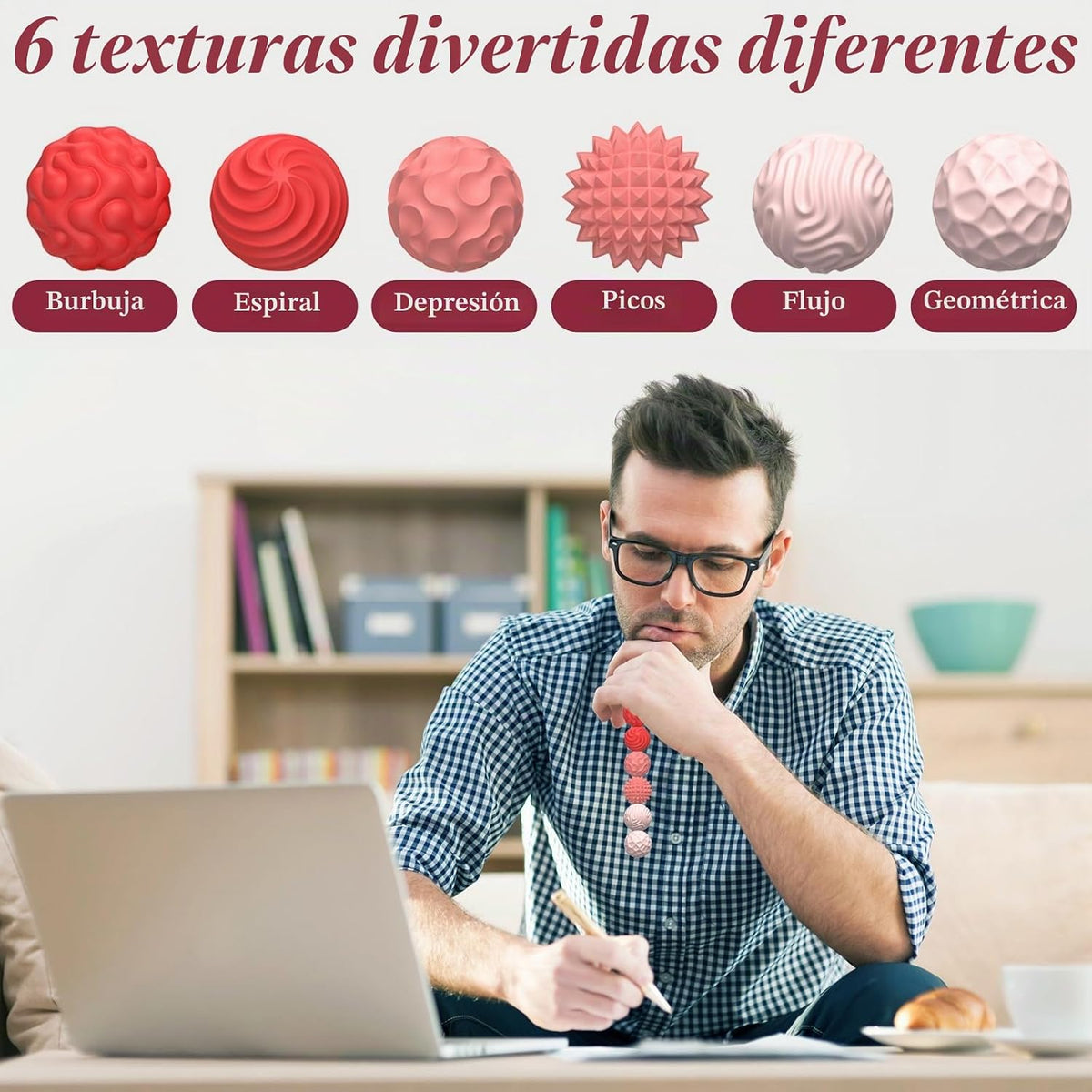 Bolas magnéticas de silicona, juguetes para ansiedad para adultos y...