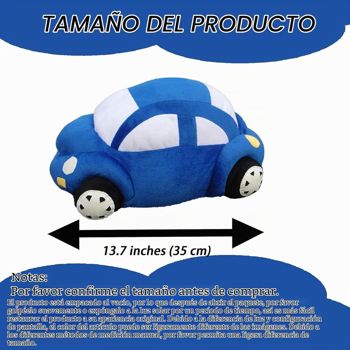 XiRiDa Almohada rellena de felpa para coche, juguete en forma de co...