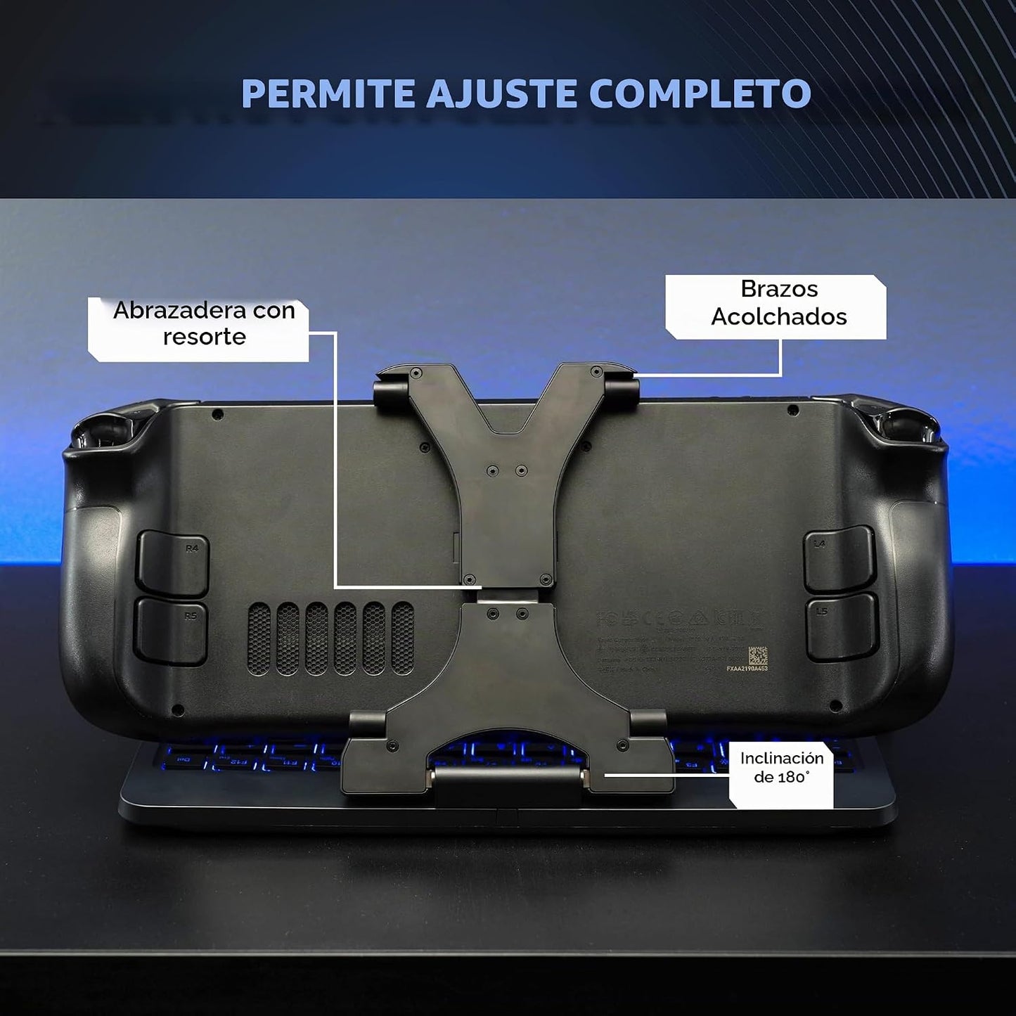 Invensic DeckTop con divisor \u2013 Teclado Steam Deck y mouse Blue...