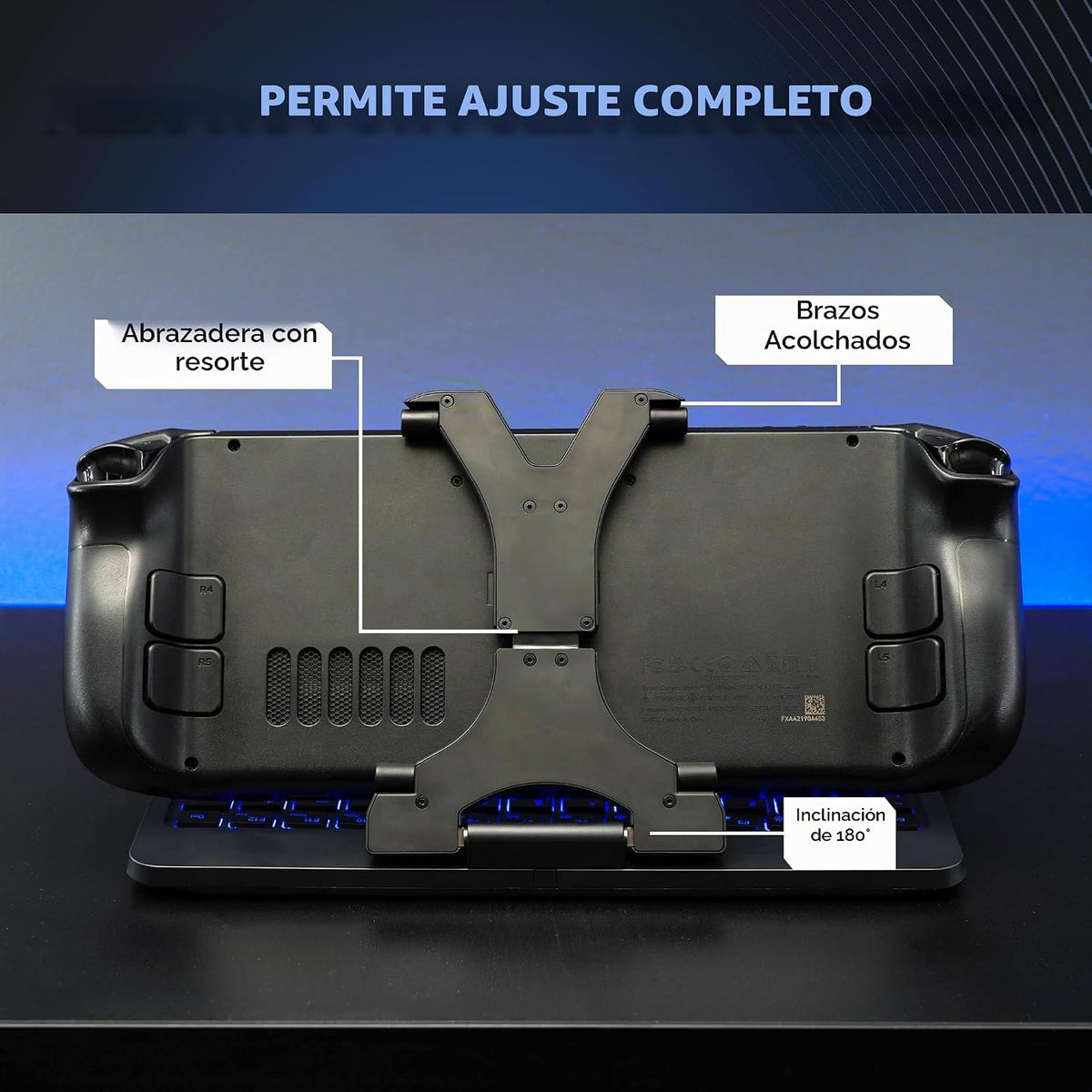 Invensic DeckTop - Teclado para Steam Deck y Ratón Trackpad Bluetoo...
