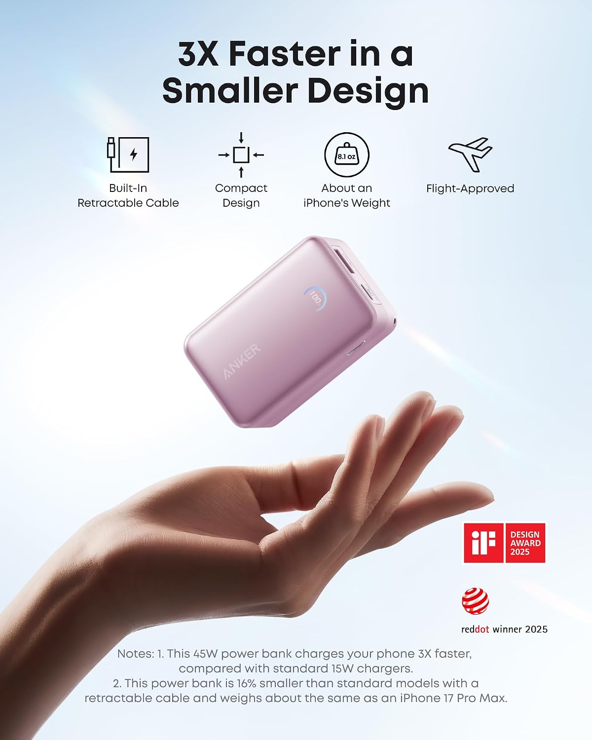 Anker Nano Power Bank, 45W 10,000mAh cargador portátil, paquete de...