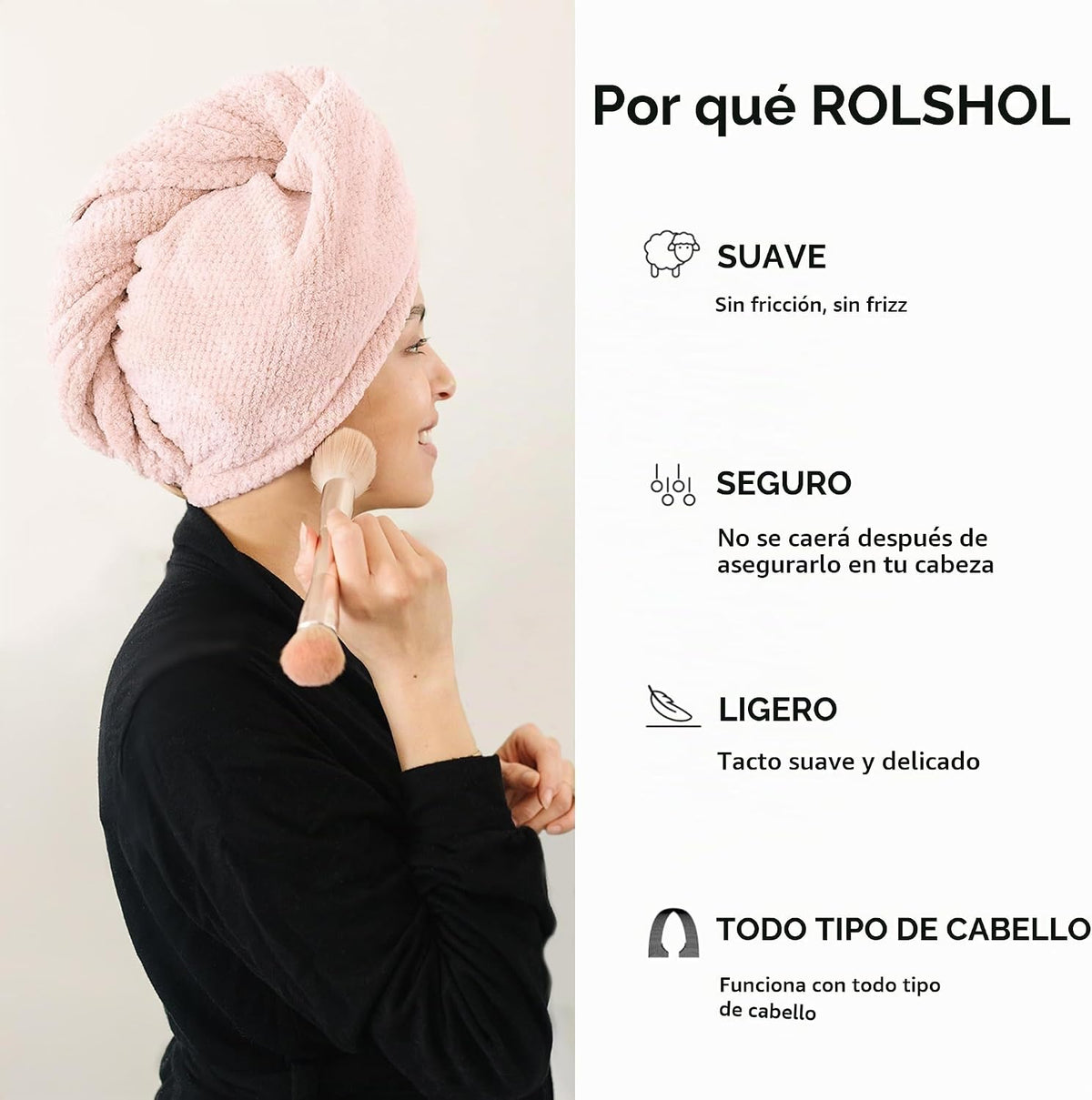 ROLSHOL Paquete de 4 toallas de microfibra extra grandes para envol...