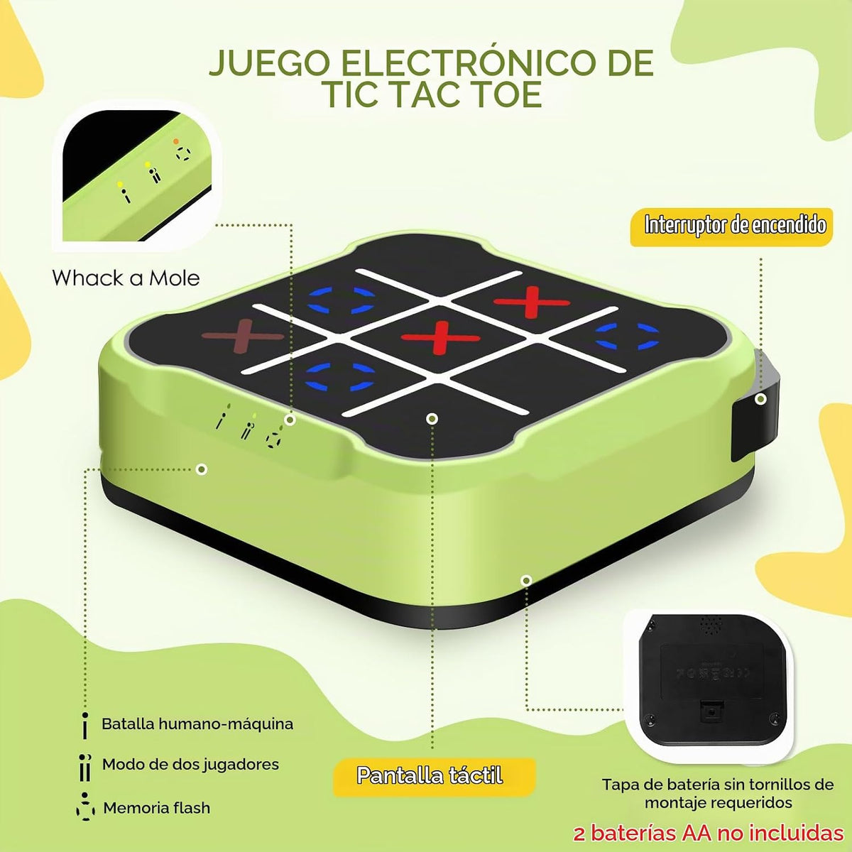 Juego de Tic-Tac Toe para niños: Juego de rompecabezas electrónico...
