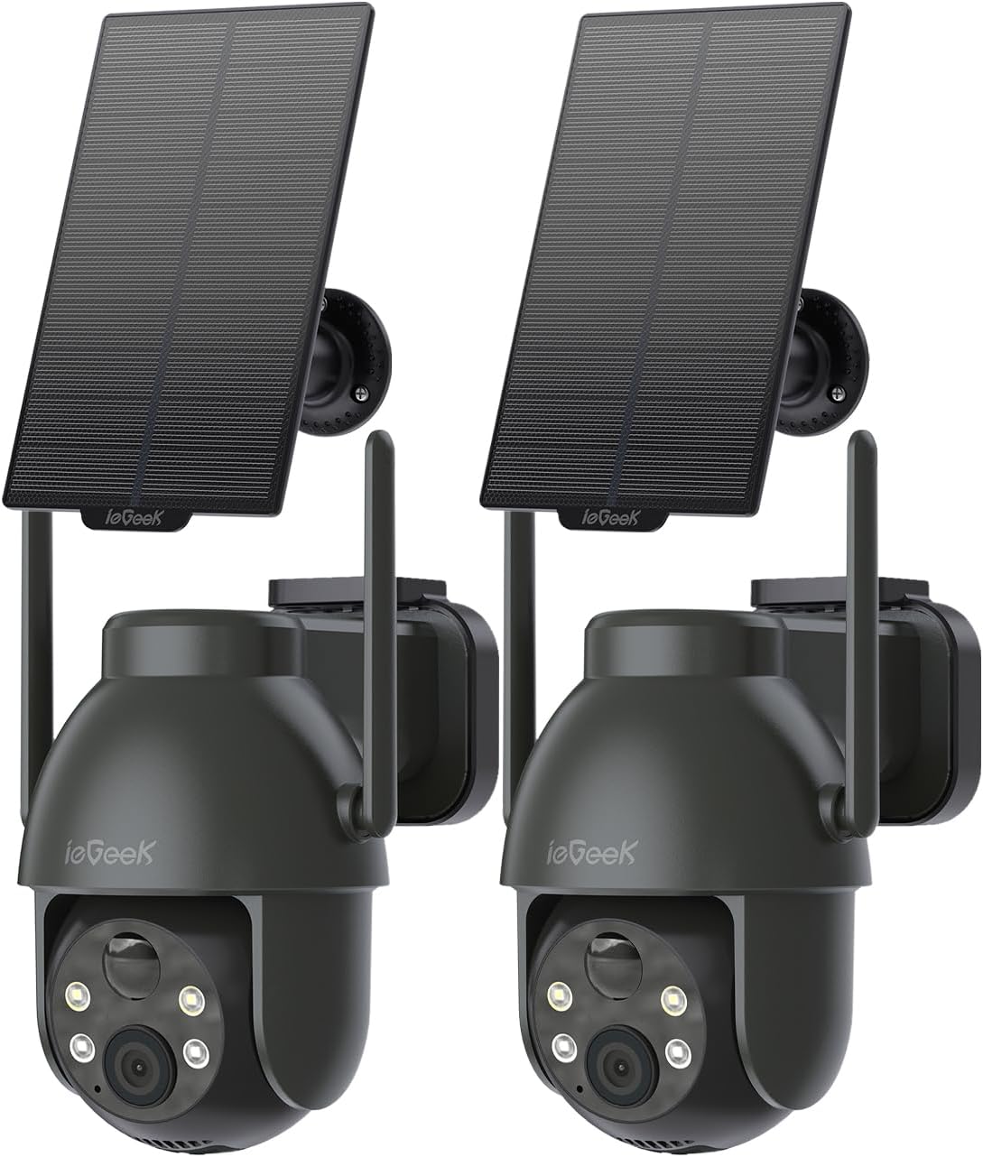 ieGeek Cámara solar inalámbrica para exteriores, cámaras WiFi 2K pa...