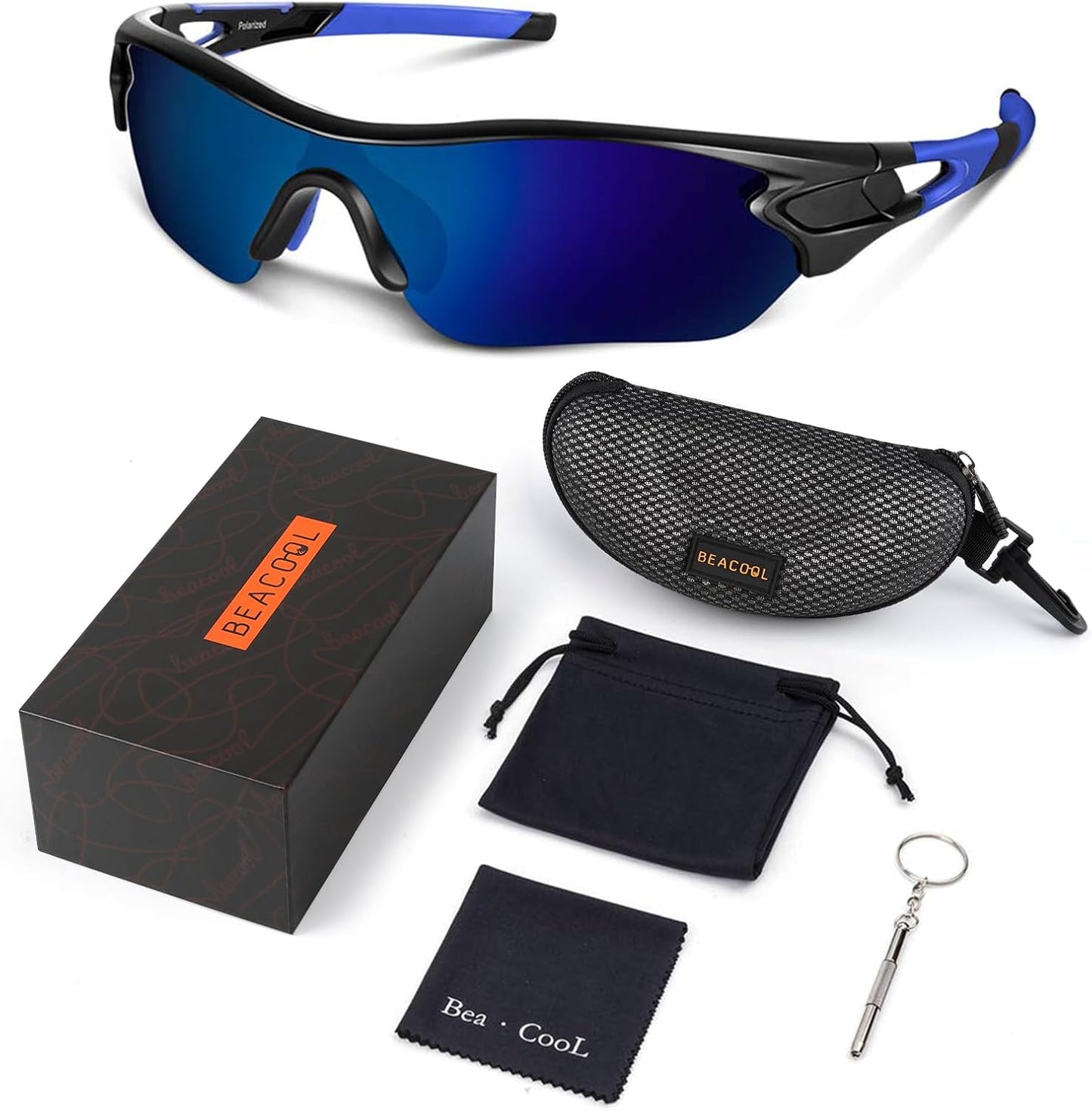 BEACOOL Gafas de sol deportivas polarizadas para hombres, mujeres y...
